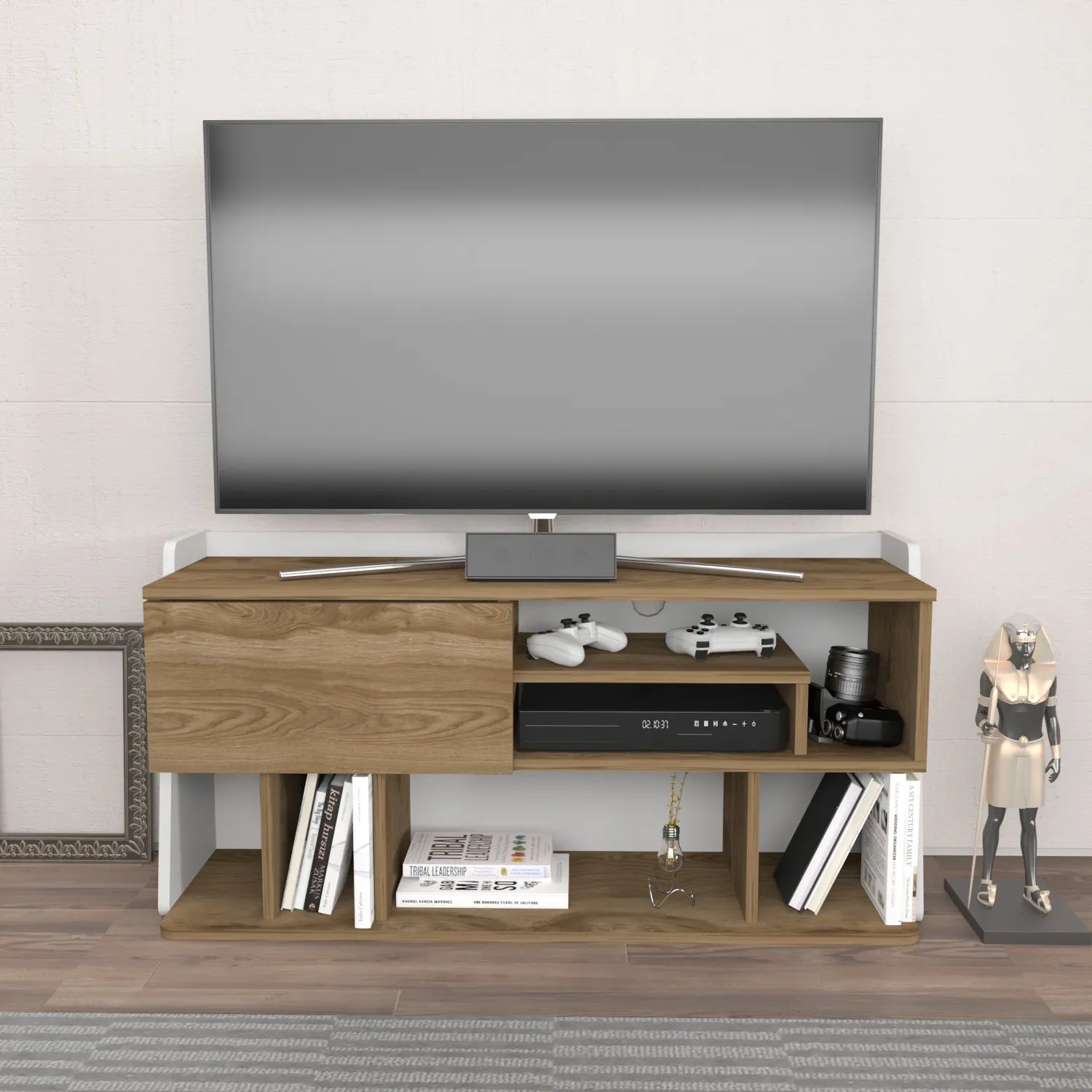 Raca 47" Wide TV Stand and Media Console for TVs up to 55"