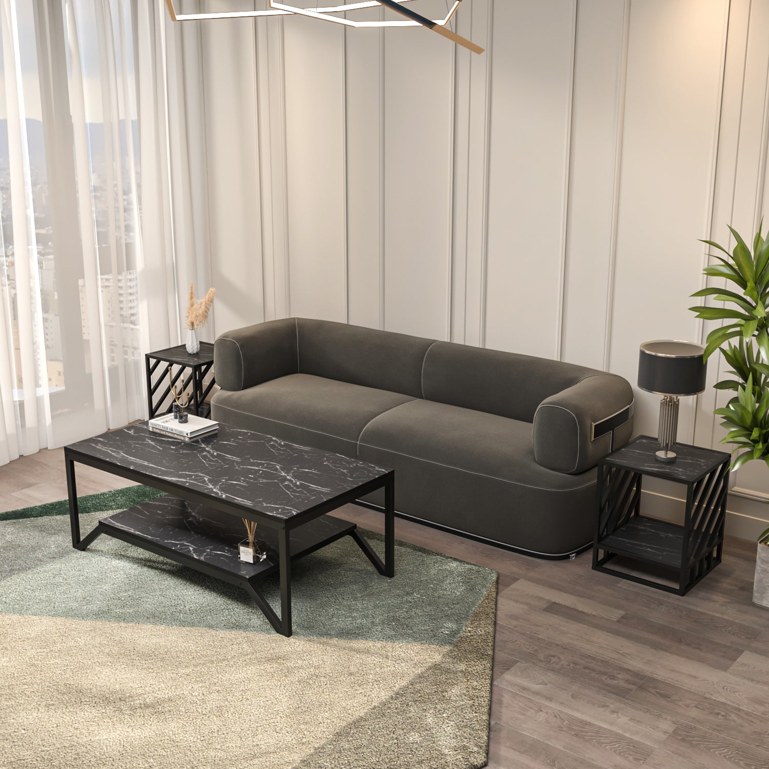 Flora & Norm Living Room Table Set