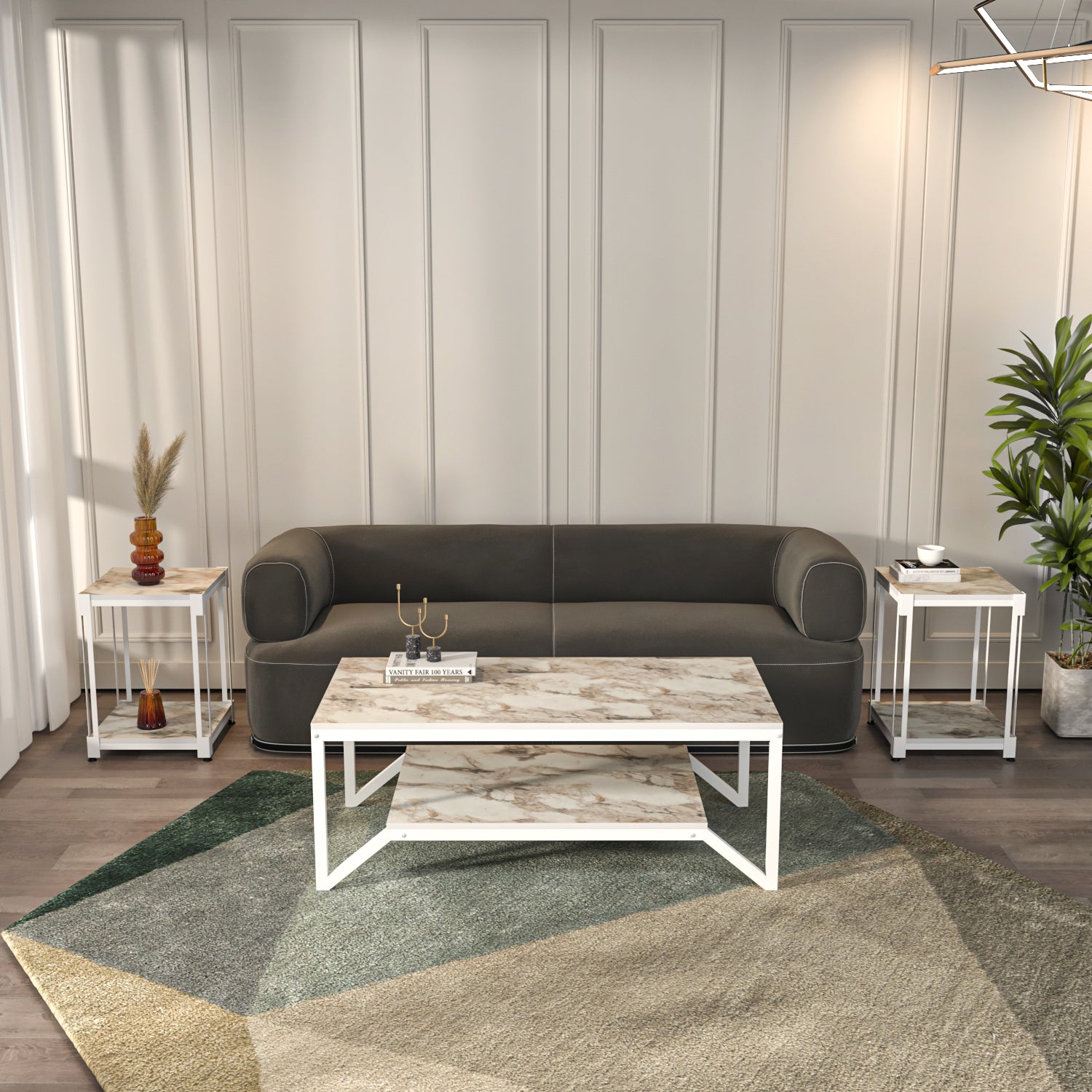 Flora & Zenas Living Room Table Set