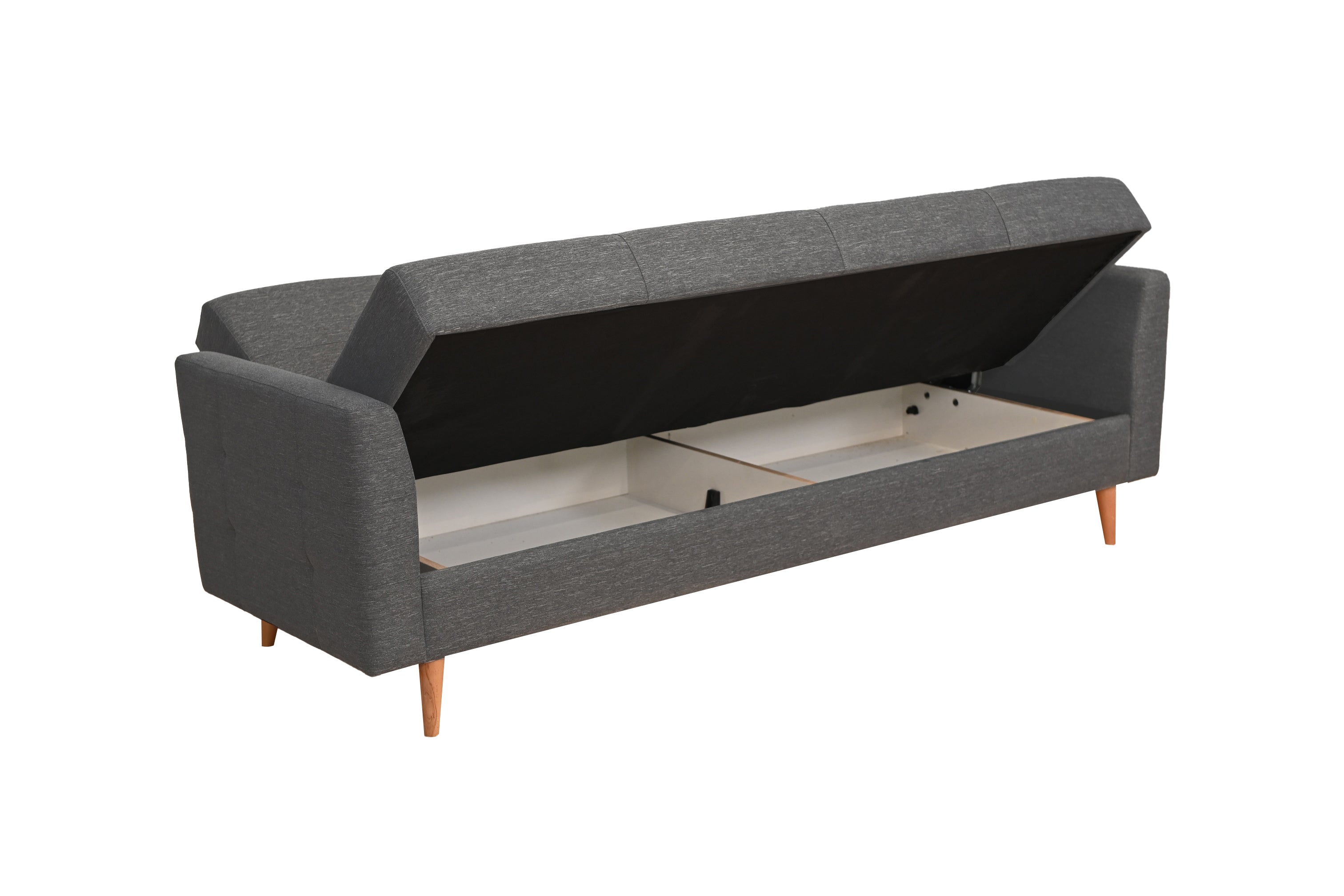 Kale Contemporary 3-Seater Sofa Dark Gray