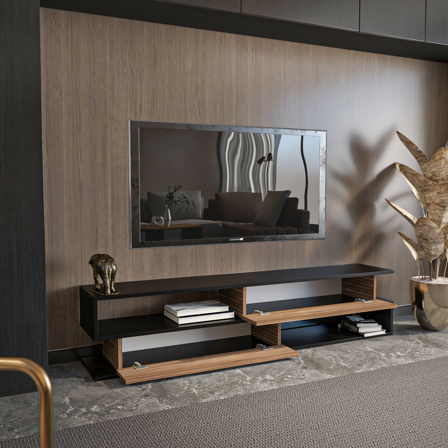 Cortez 63" Modern TV Stand Media Console