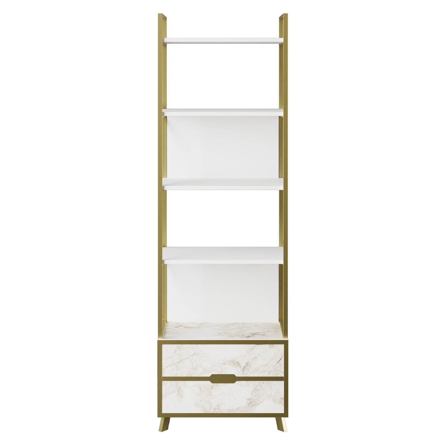 Frida 60 Bookcase - Ephesus Marble & Gold