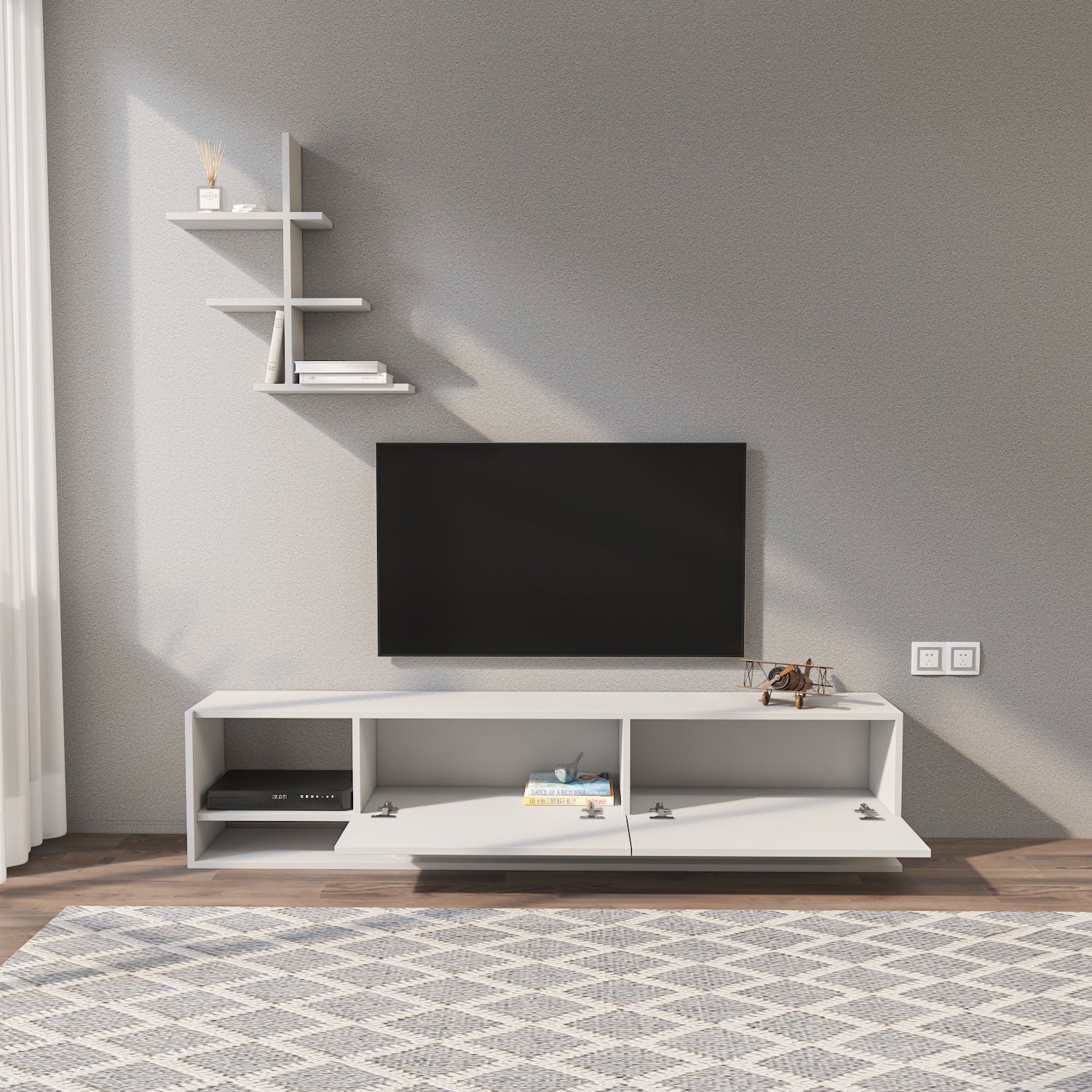 LIZA TV STAND WHITE