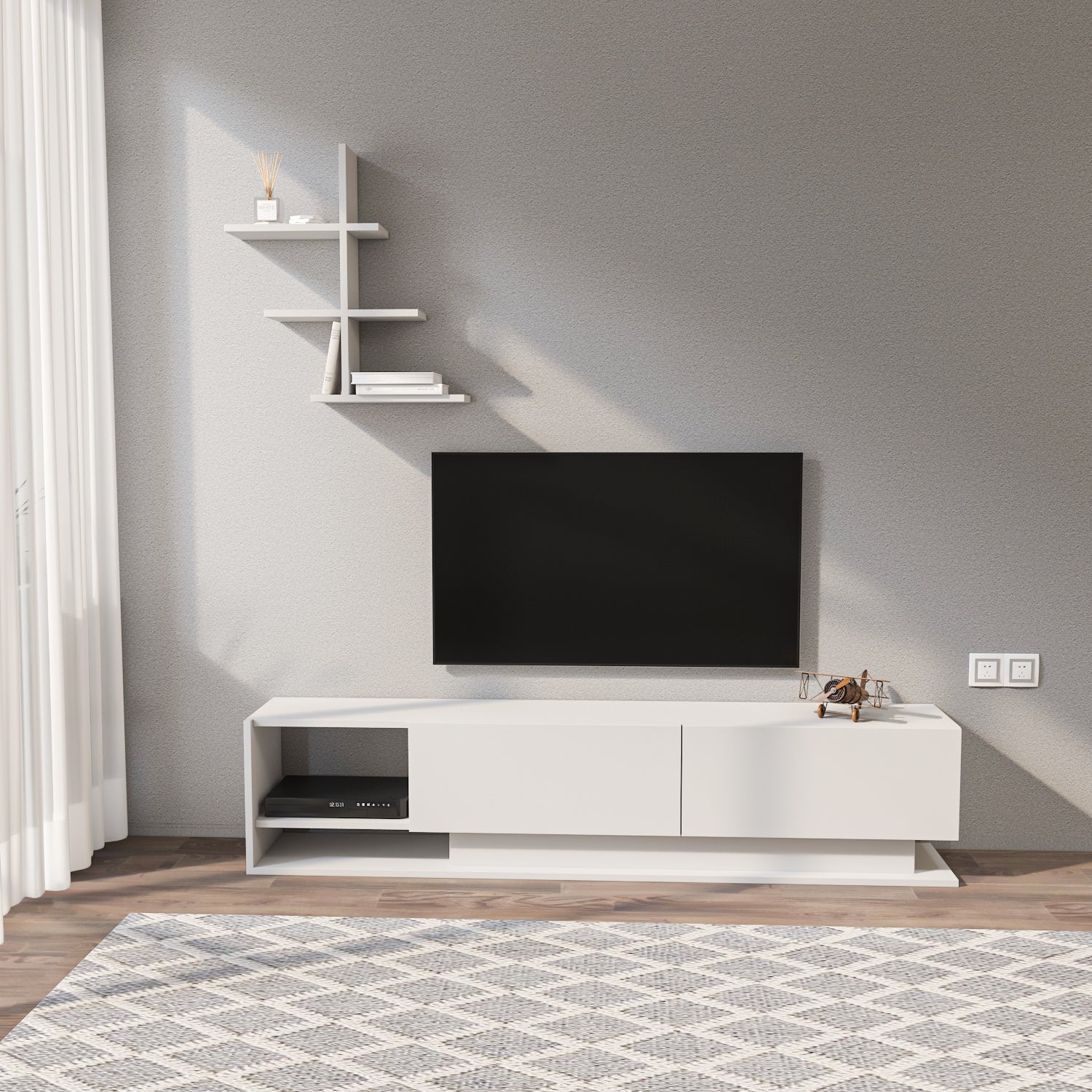 LIZA TV STAND WHITE