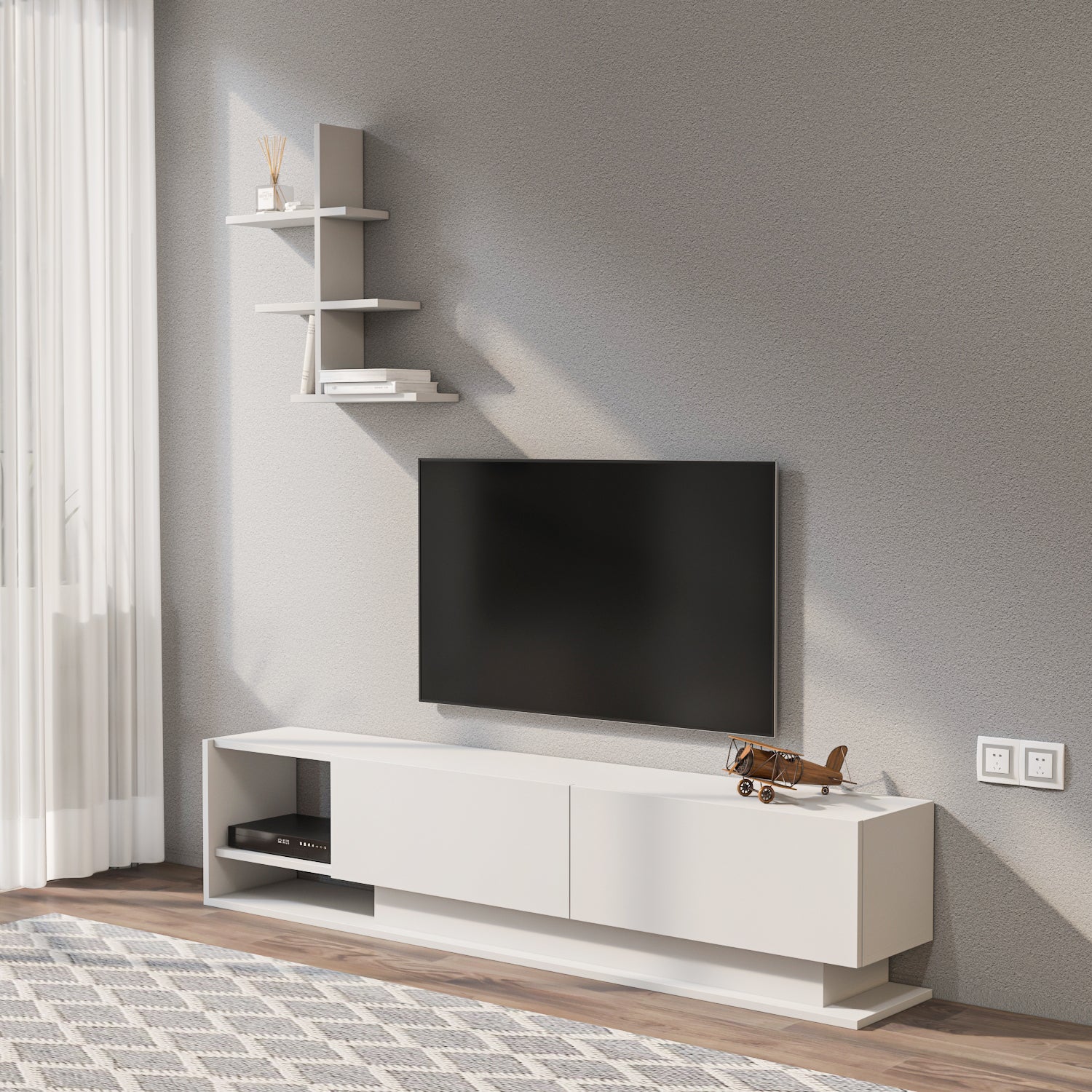 LIZA TV STAND WHITE