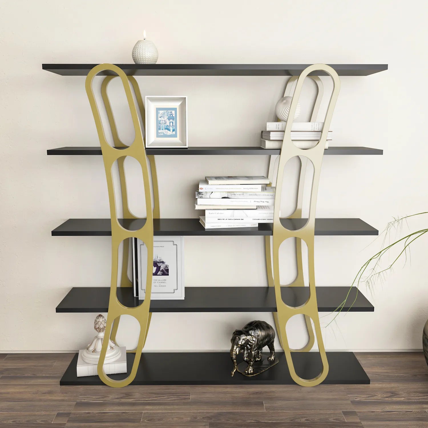 Adar 47" Tall Bookcase | Bookshelf | Display Unit