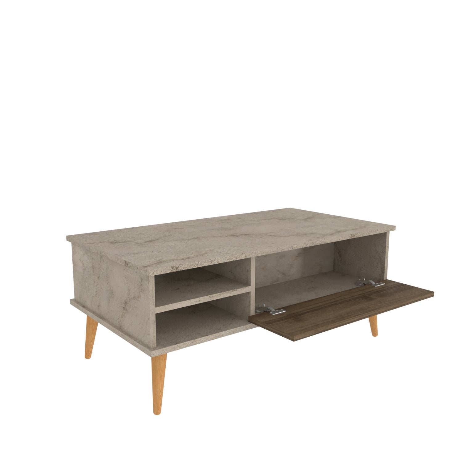 Como 47" Wide Coffee Table with Cabinet
