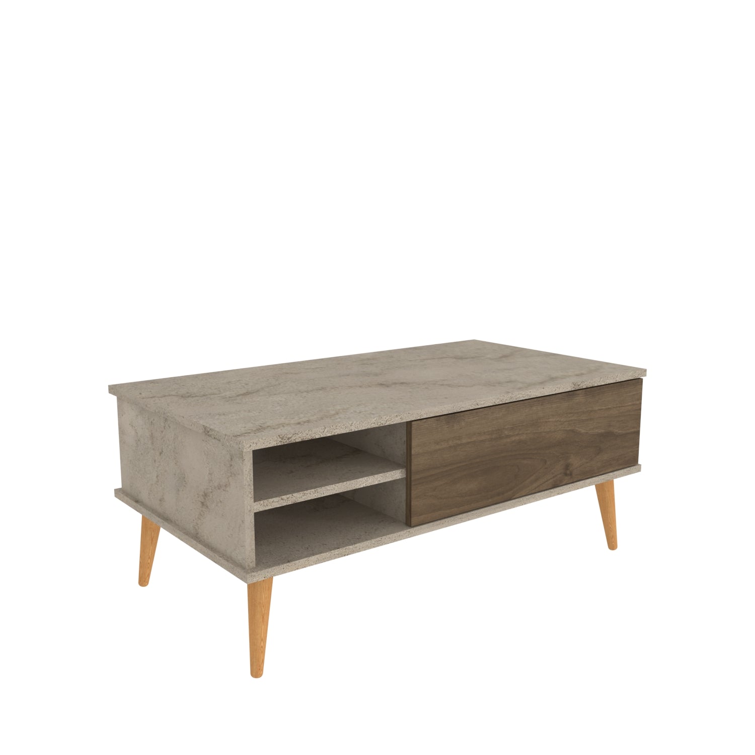 Como 47" Wide Coffee Table with Cabinet