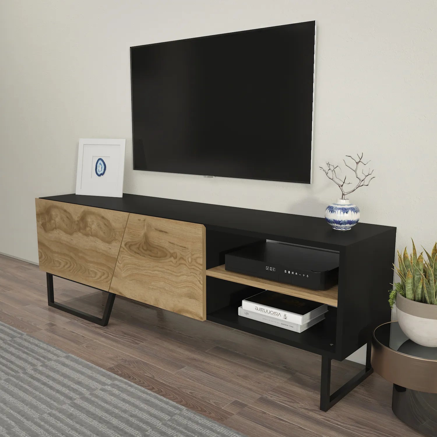 Denasse 60" Wide Modern TV Stand and Media Console