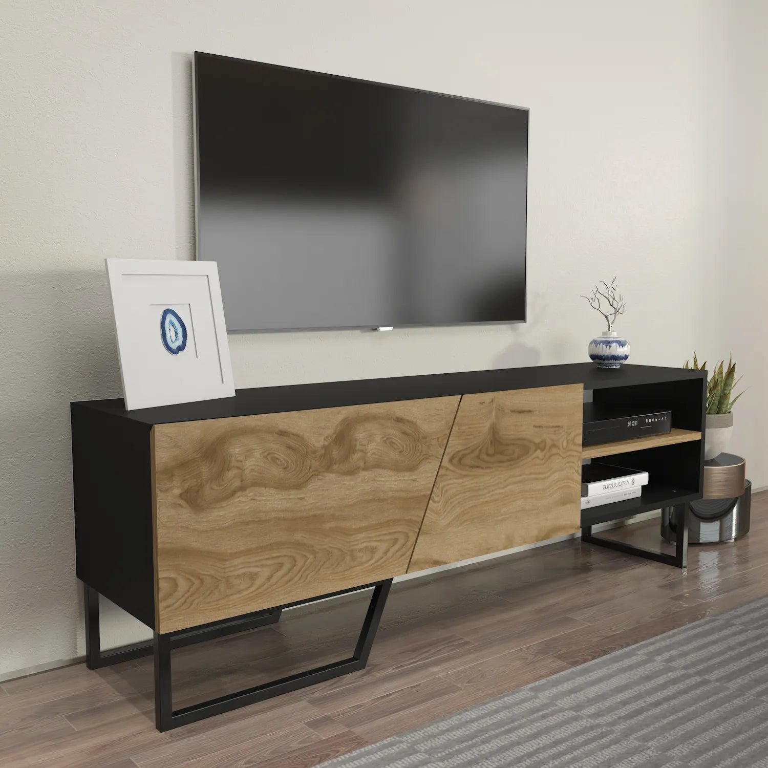 Denasse 60" Wide Modern TV Stand and Media Console