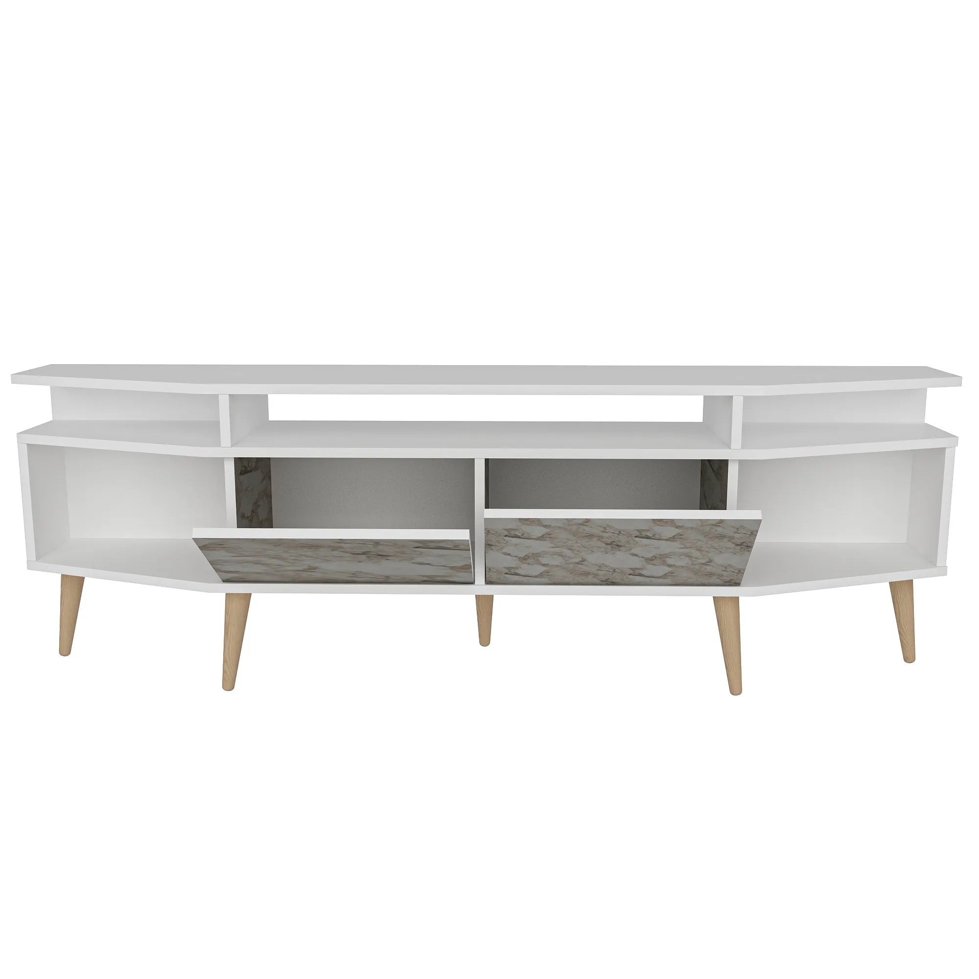 Dennis 71 in Wide Modern TV Stand Media Console with Storage for TVs up to 80 in