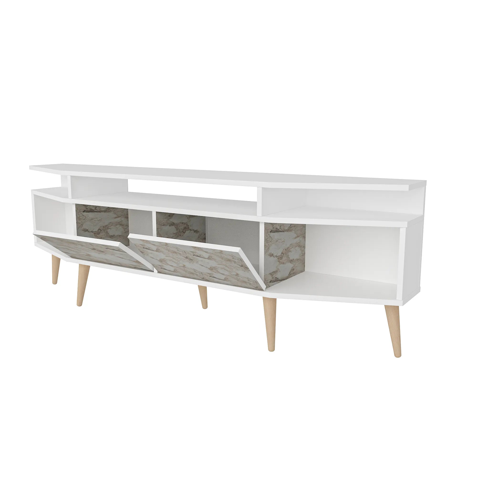 Dennis 71 in Wide Modern TV Stand Media Console with Storage for TVs up to 80 in