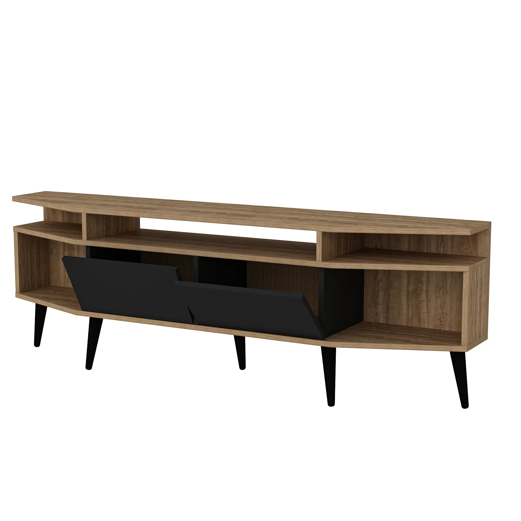 Dennis 71 in Wide Modern TV Stand Media Console with Storage for TVs up to 80 in