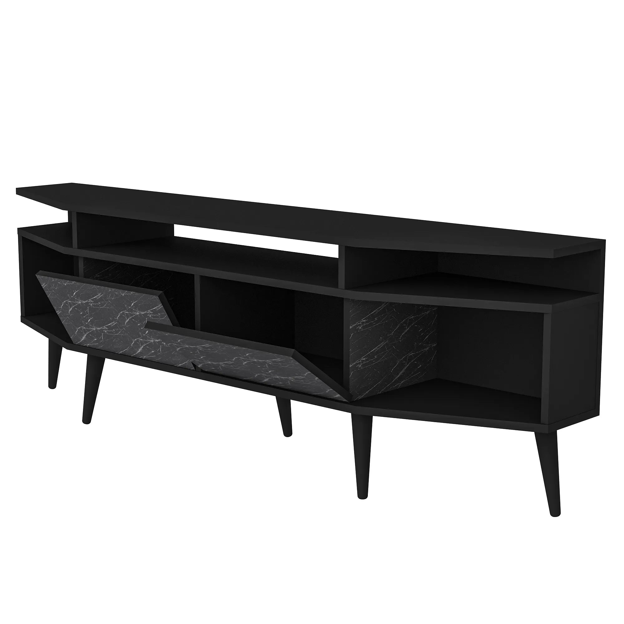 Dennis 71 in Wide Modern TV Stand Media Console with Storage for TVs up to 80 in