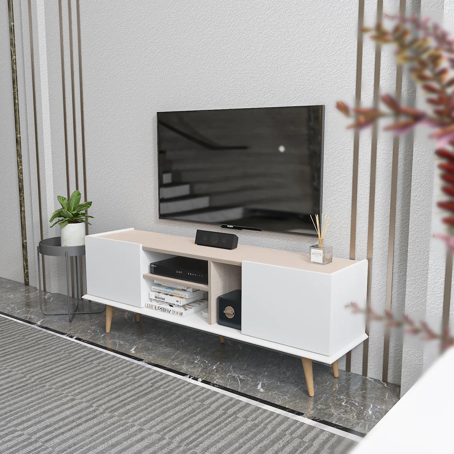 Ekvador 63" Wide TV Stand for TVs up to 72" | Media Console