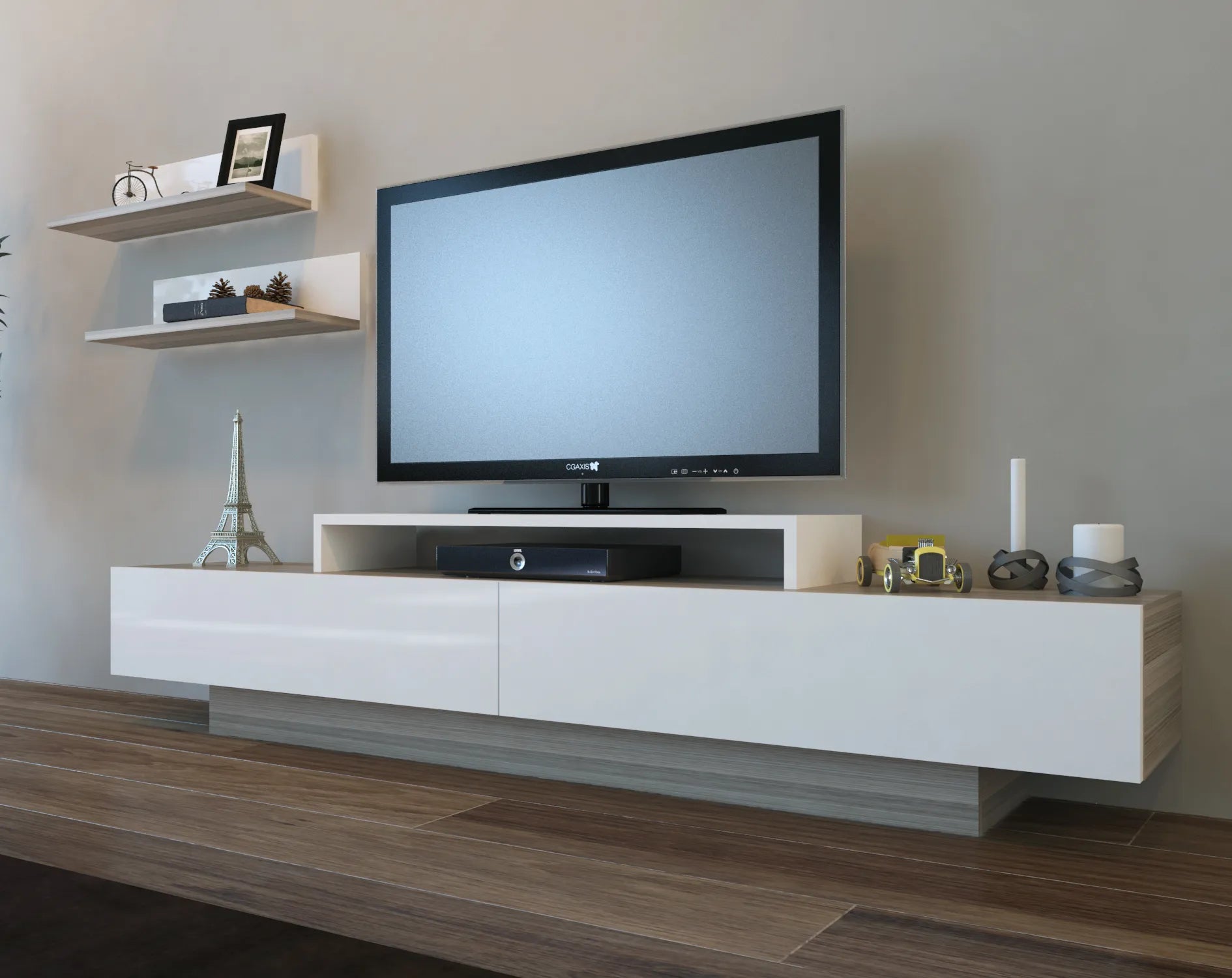 lusi tv stand cordoba white