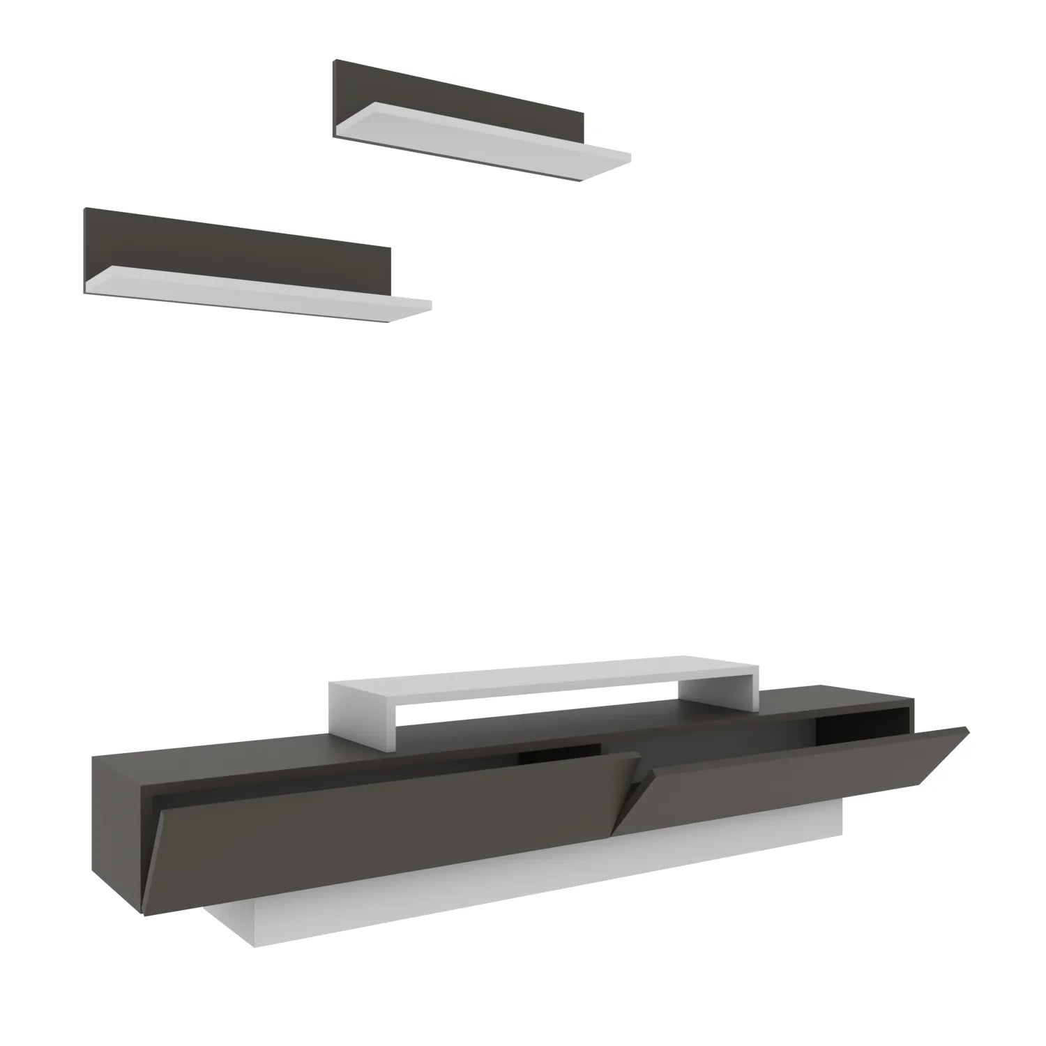 lusi tv stand white galaxy open background angle