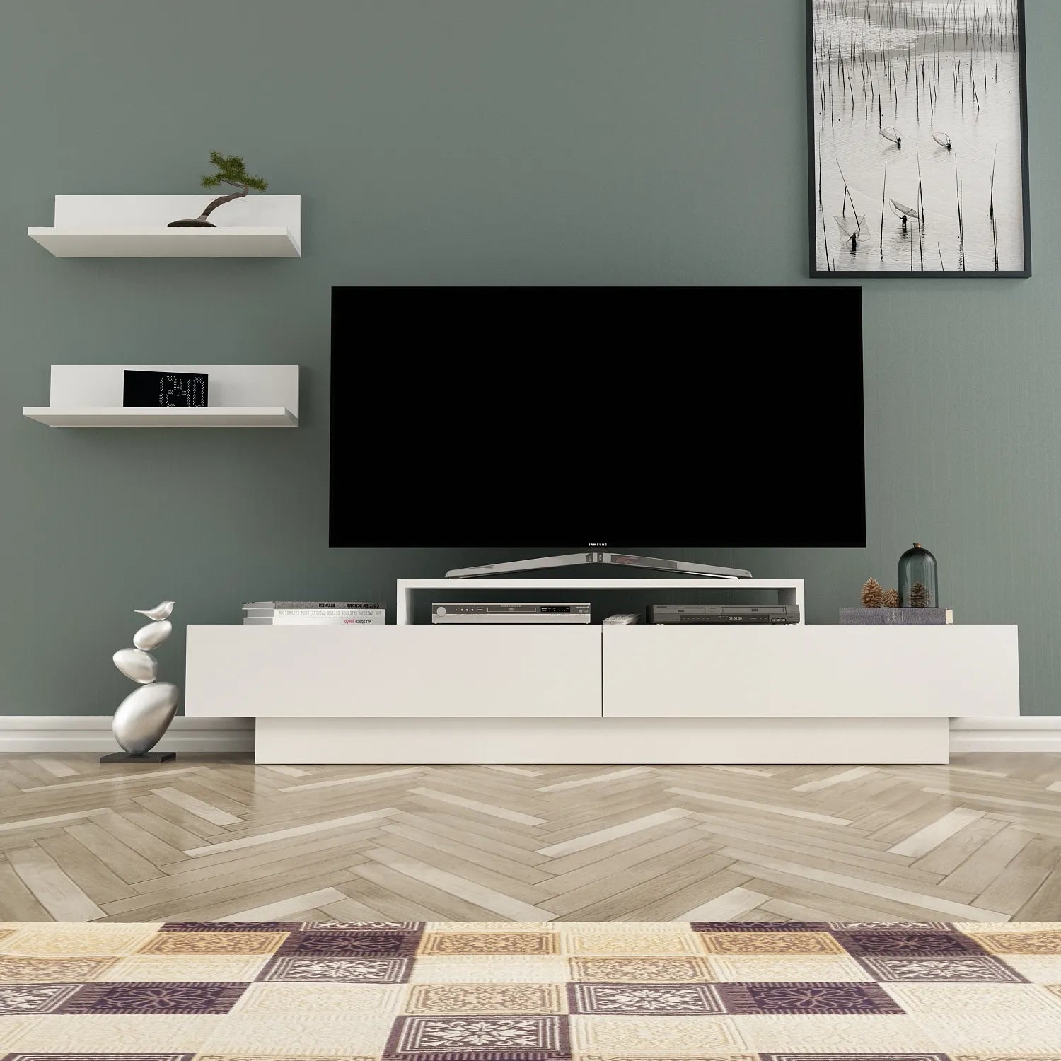lusi tv stand white front 2