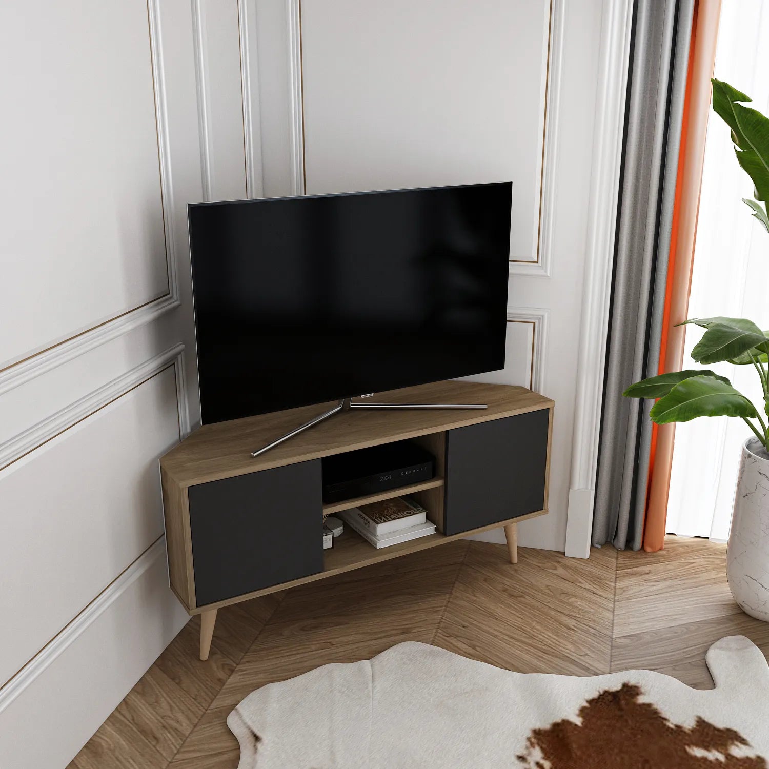 Lesson 47" Wide Corner TV Stand | Media Console
