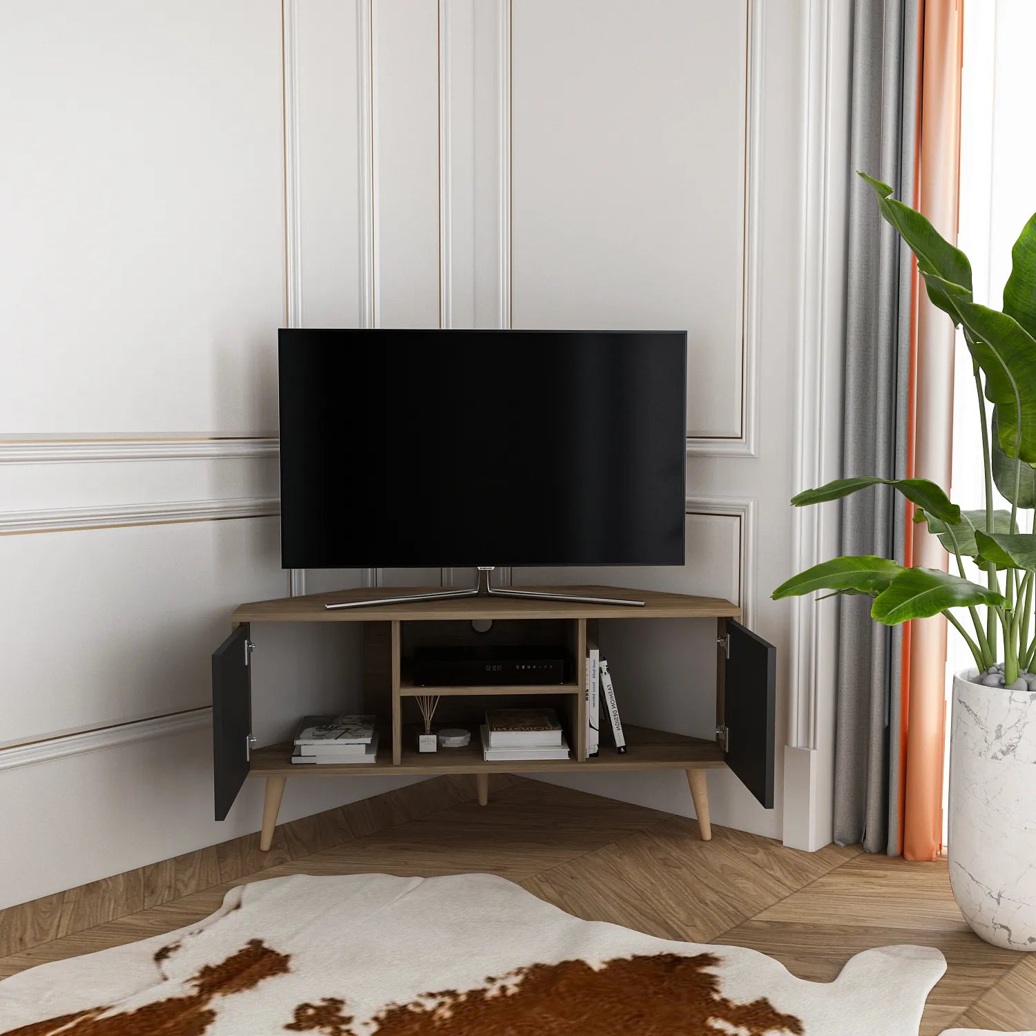 Lesson 47" Wide Corner TV Stand | Media Console