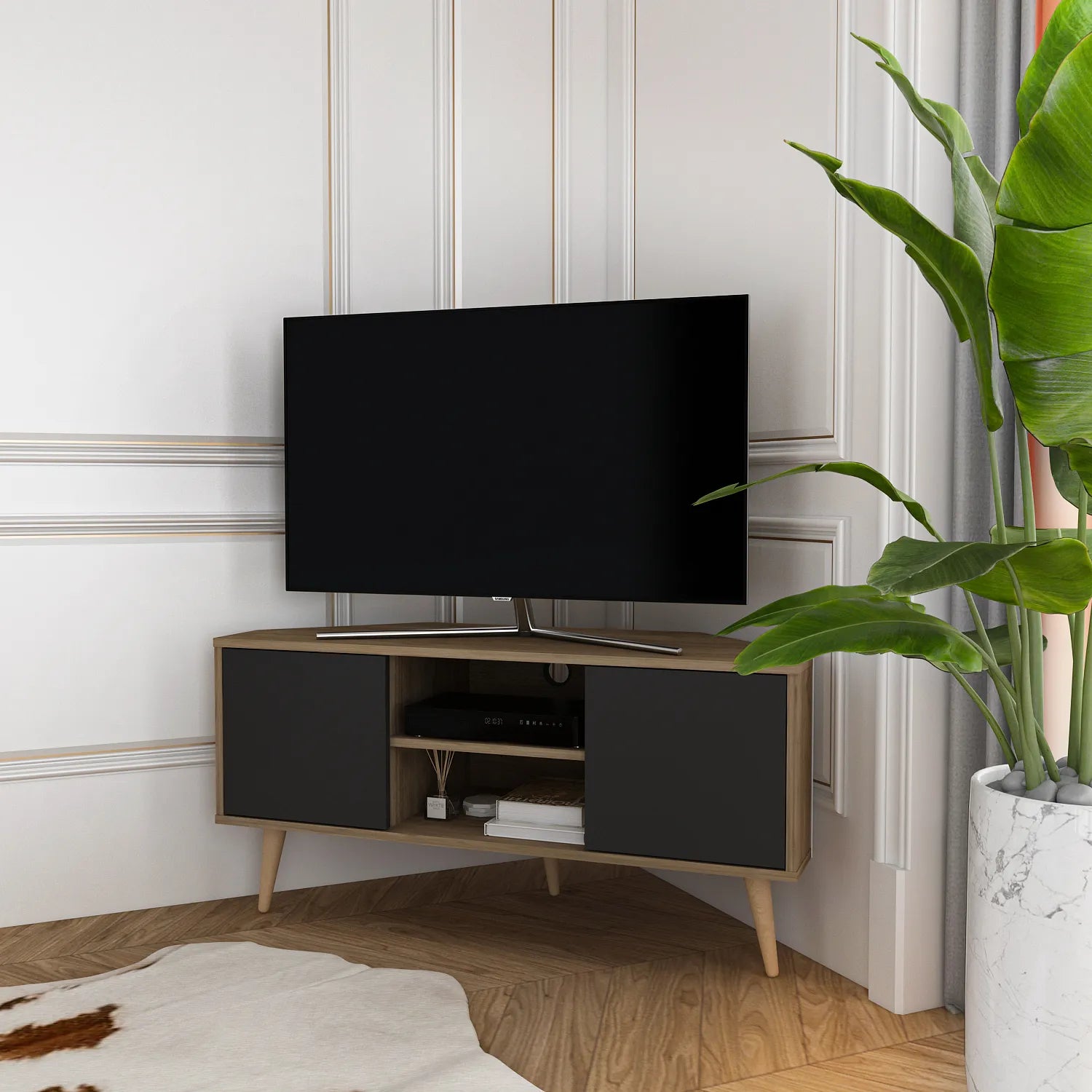 Lesson 47" Wide Corner TV Stand | Media Console