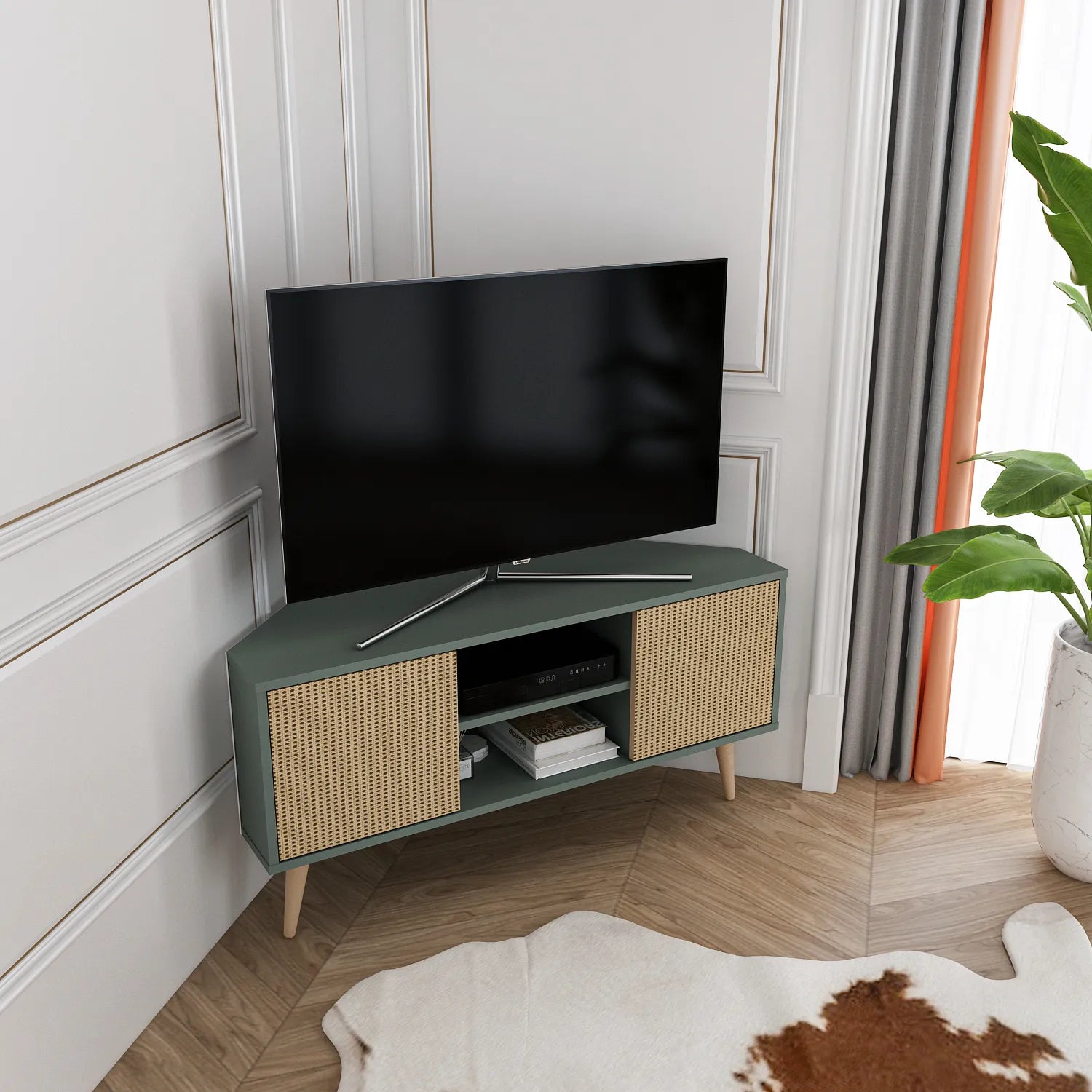 Lesson 47" Wide Corner TV Stand | Media Console