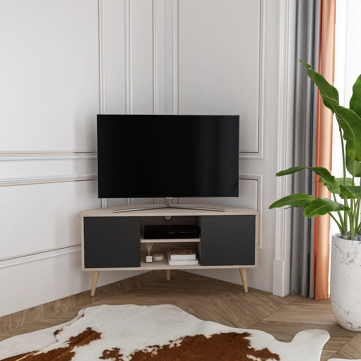 Lesson 47" Wide Corner TV Stand | Media Console