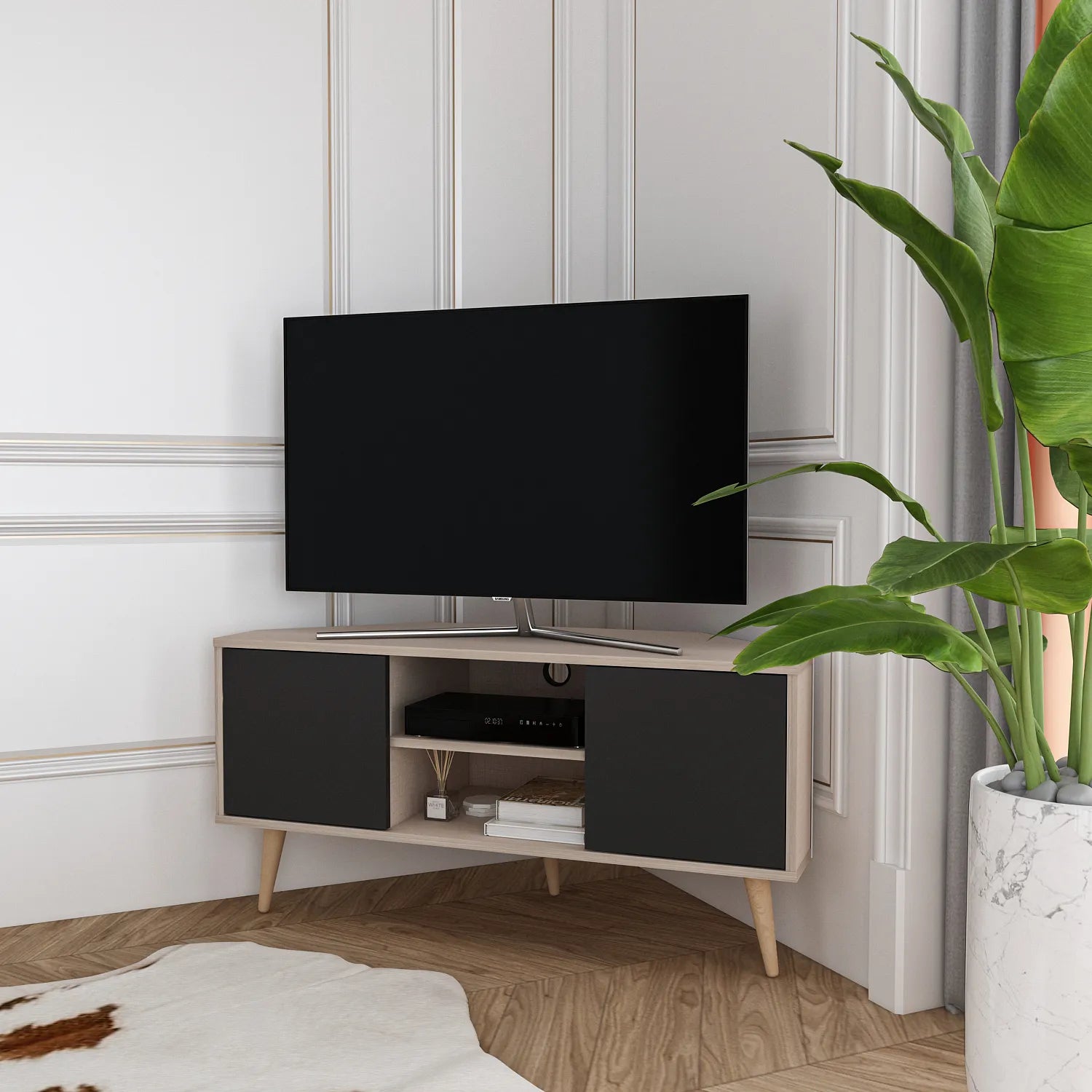 Lesson 47" Wide Corner TV Stand | Media Console