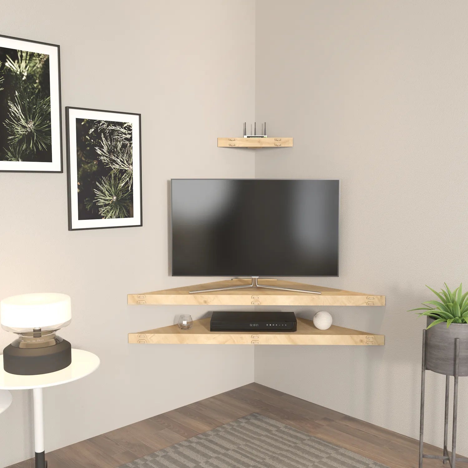 Mensi 47" Wide Floating MDF TV Stand and Media Console