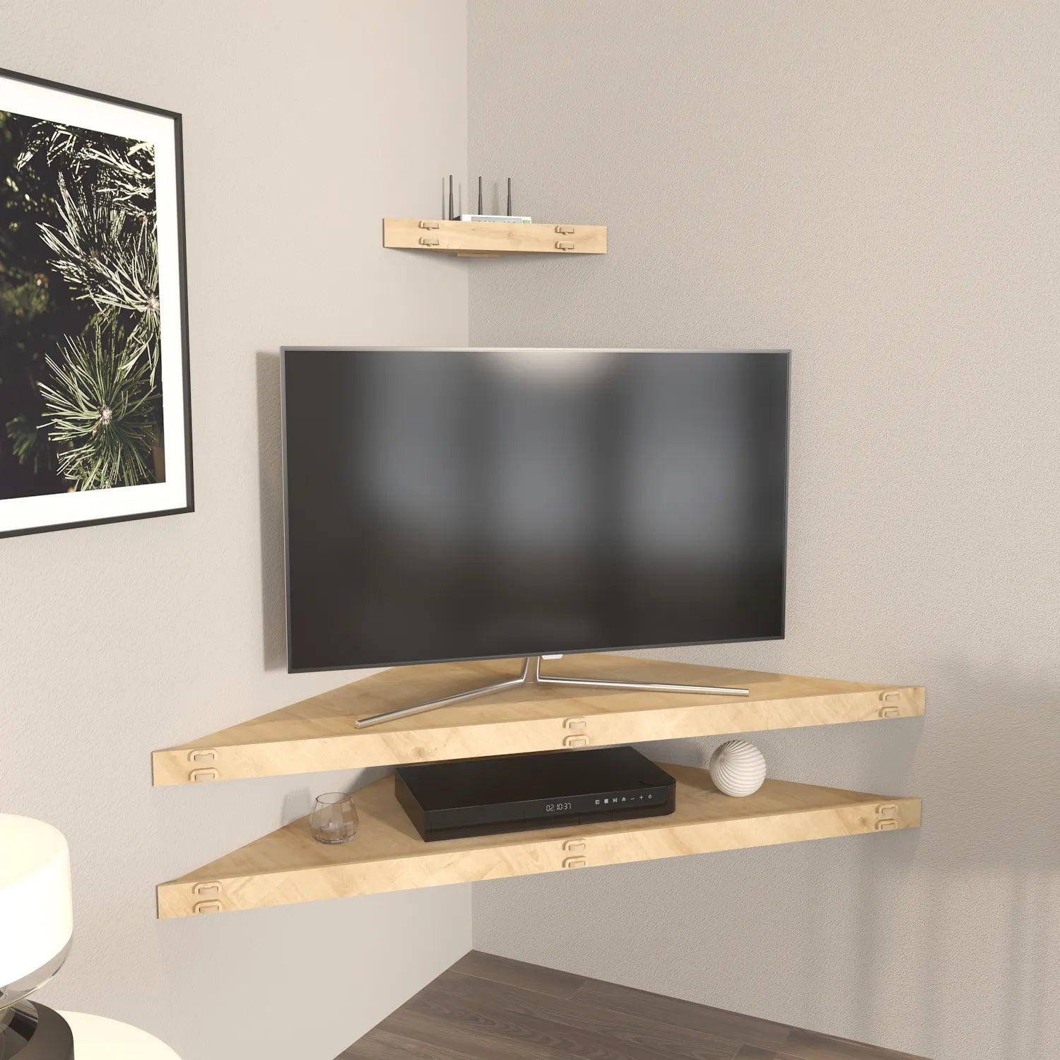 Mensi 47" Wide Floating MDF TV Stand and Media Console