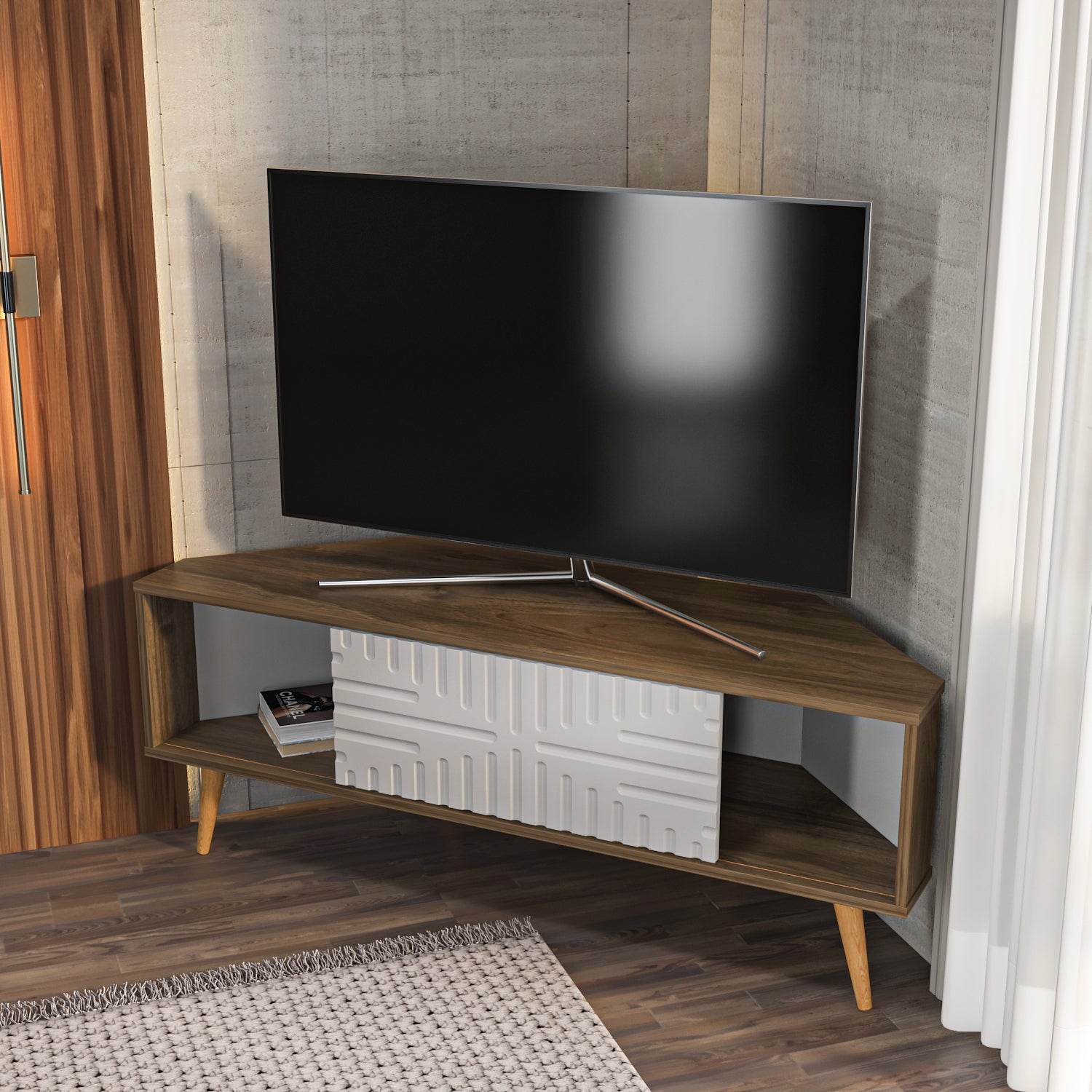 Mora 55'' Corner TV Stand for 65'' TVs