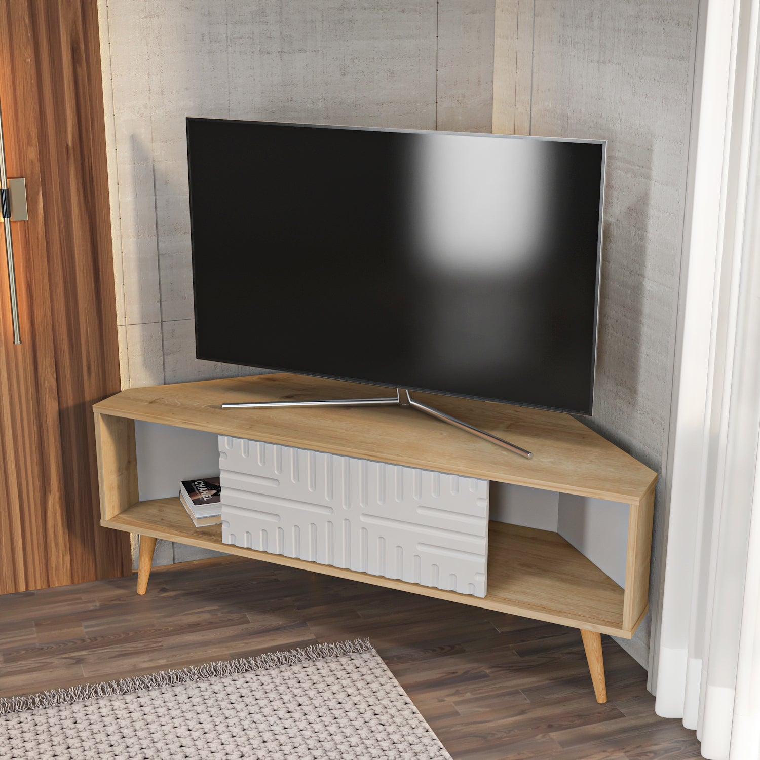 Mora 55'' Corner TV Stand for 65'' TVs