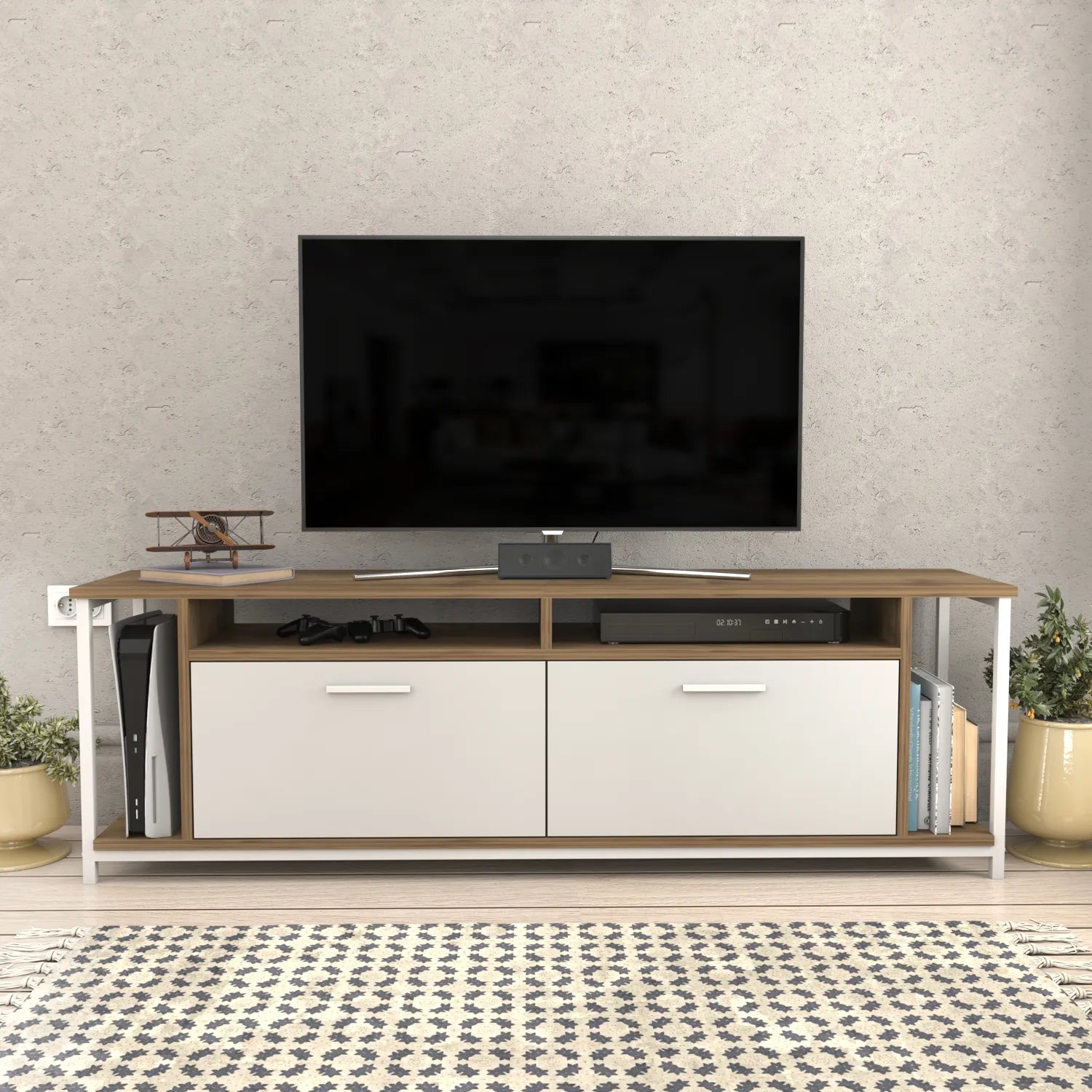 Omar 63" Wide TV Stand & Media Console for TVs up to 72"