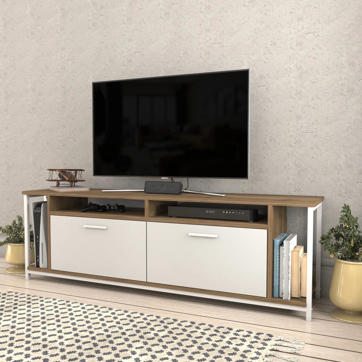 Omar 63" Wide TV Stand & Media Console for TVs up to 72"