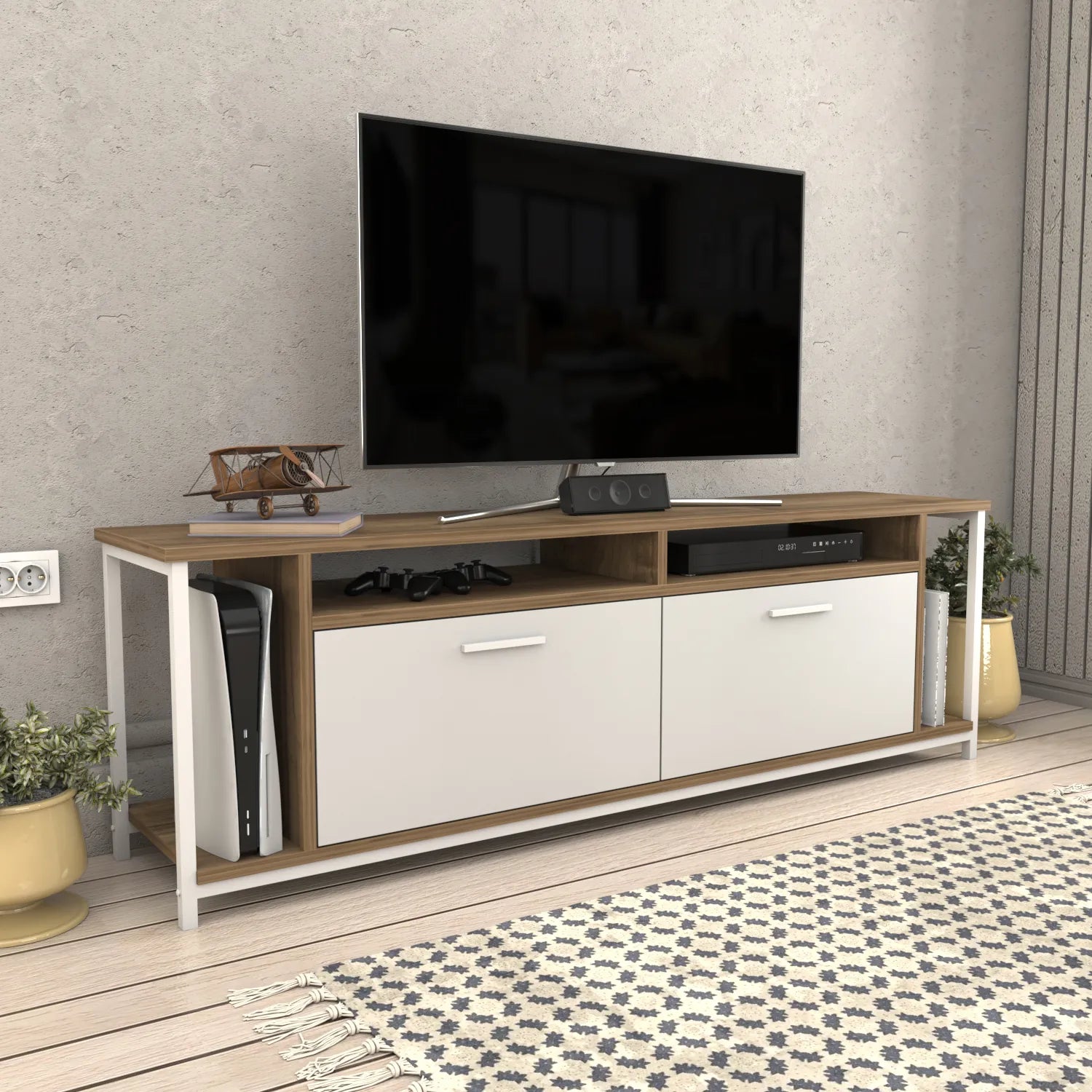 Omar 63" Wide TV Stand & Media Console for TVs up to 72"