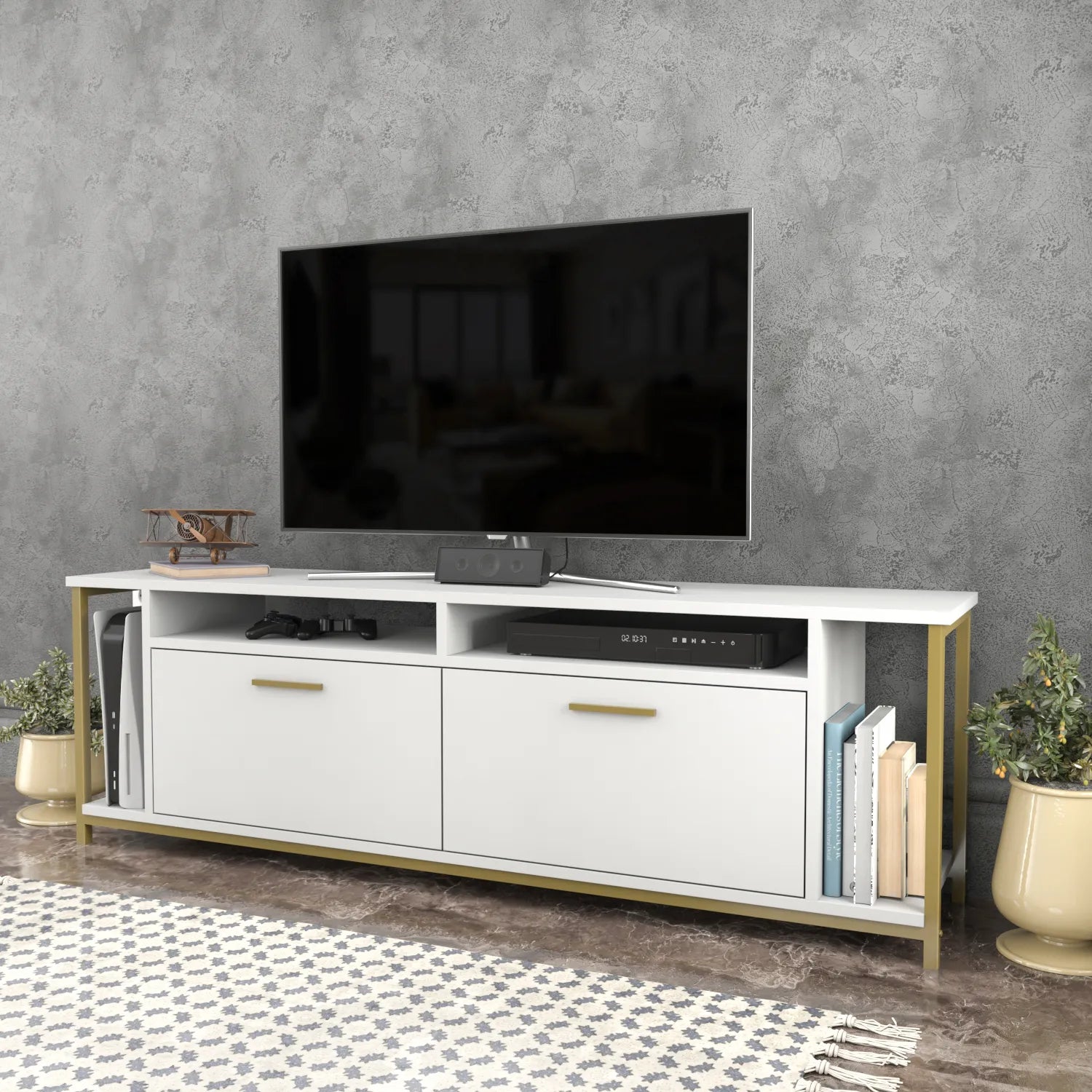 Omar 63" Wide TV Stand & Media Console for TVs up to 72"