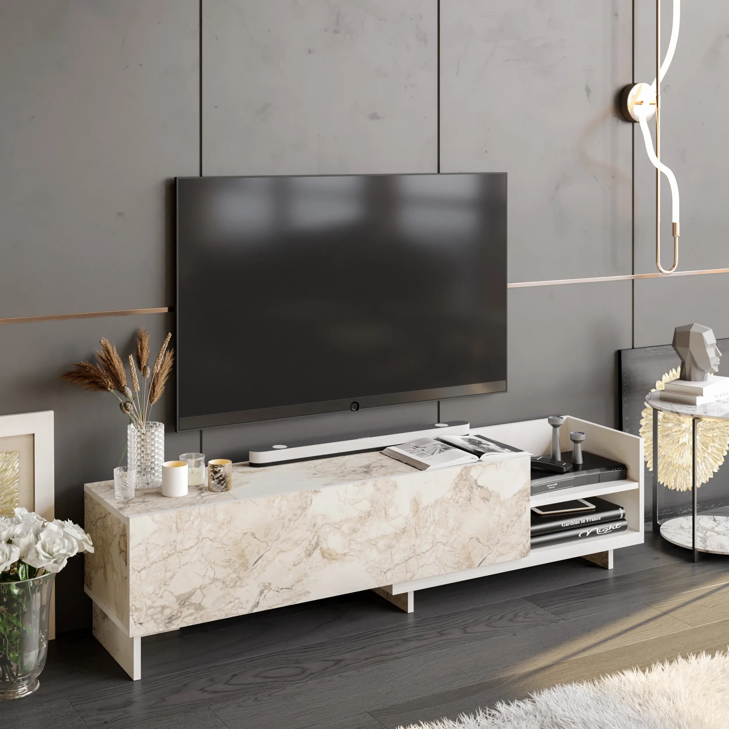 Parion 65" Wide TV Stand and Media Console for TVs up to 65"