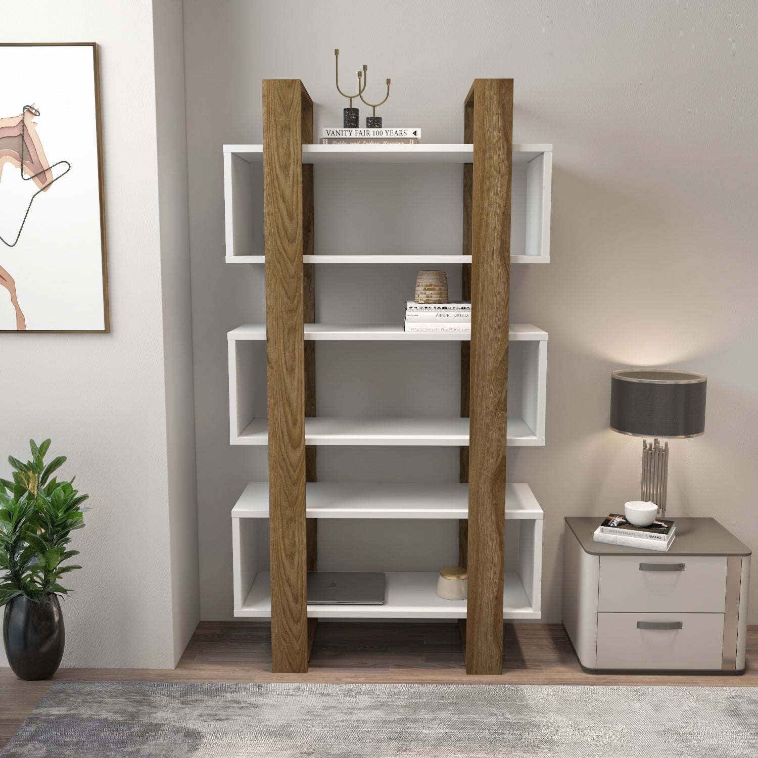 Reina 59" Tall Bookcase
