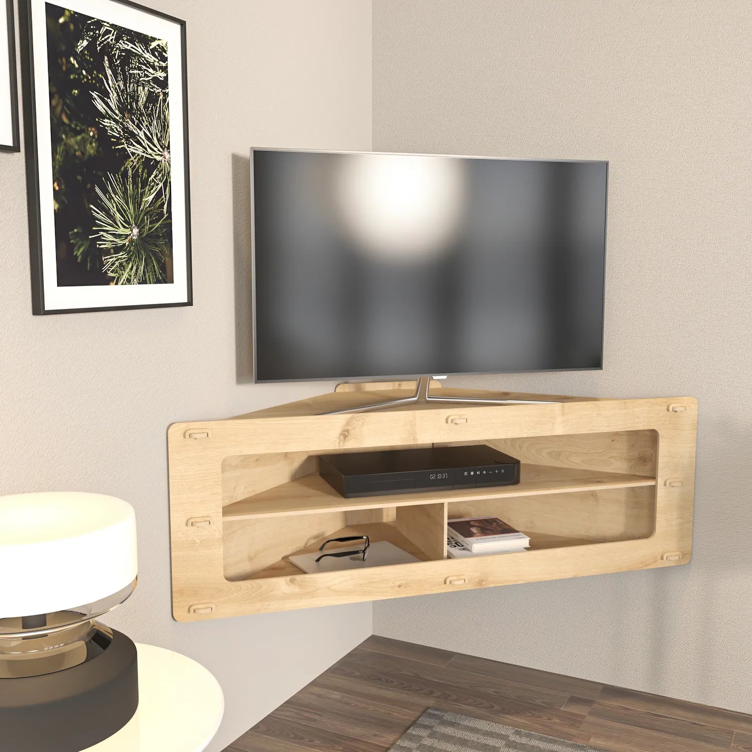 Sala 47" Wide Floating TV Stand | Corner TV Stand | MDF TV Stand