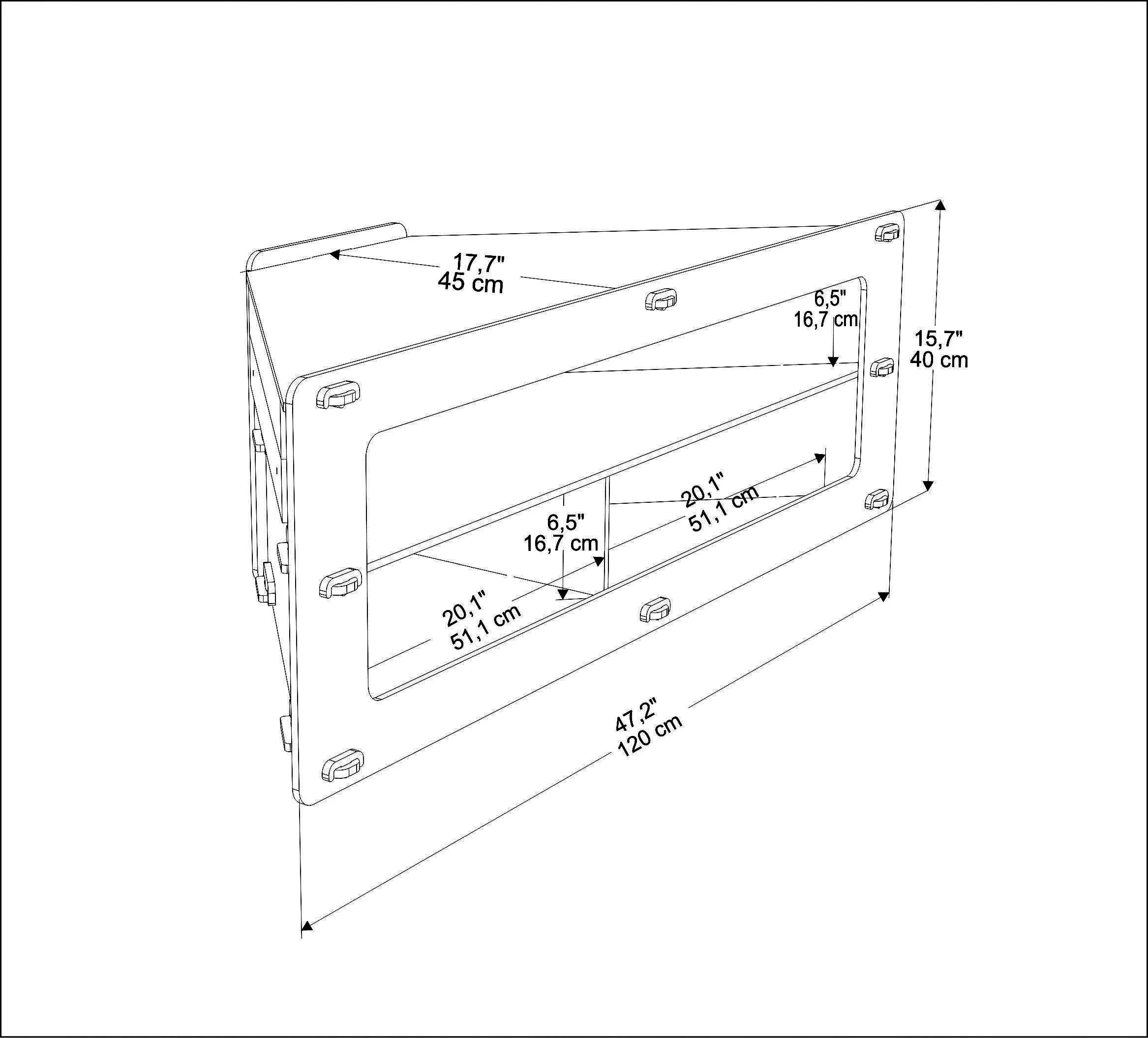 Sala 47" Wide Floating TV Stand | Corner TV Stand | MDF TV Stand