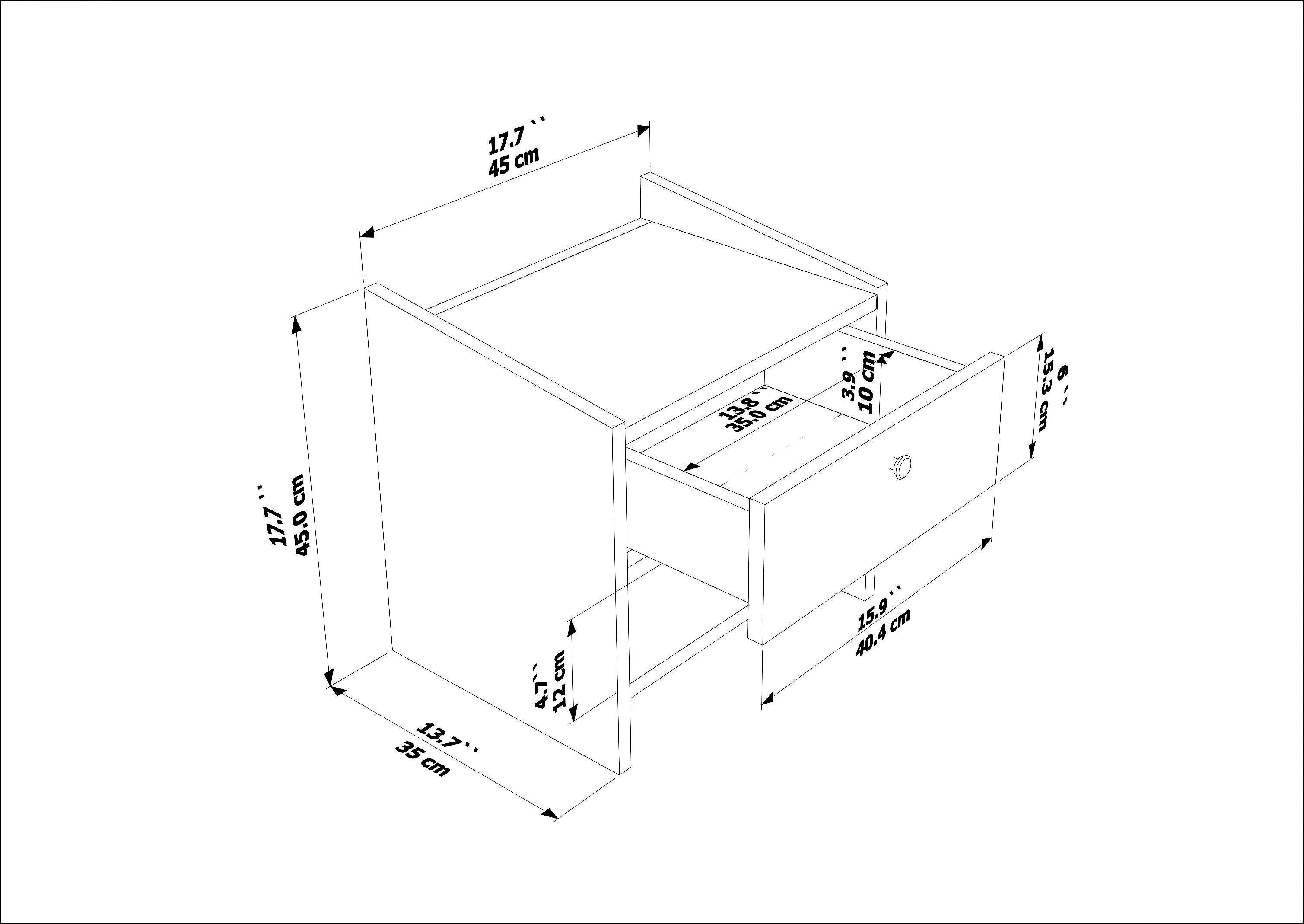 Berlin 18" Wide Nightstand