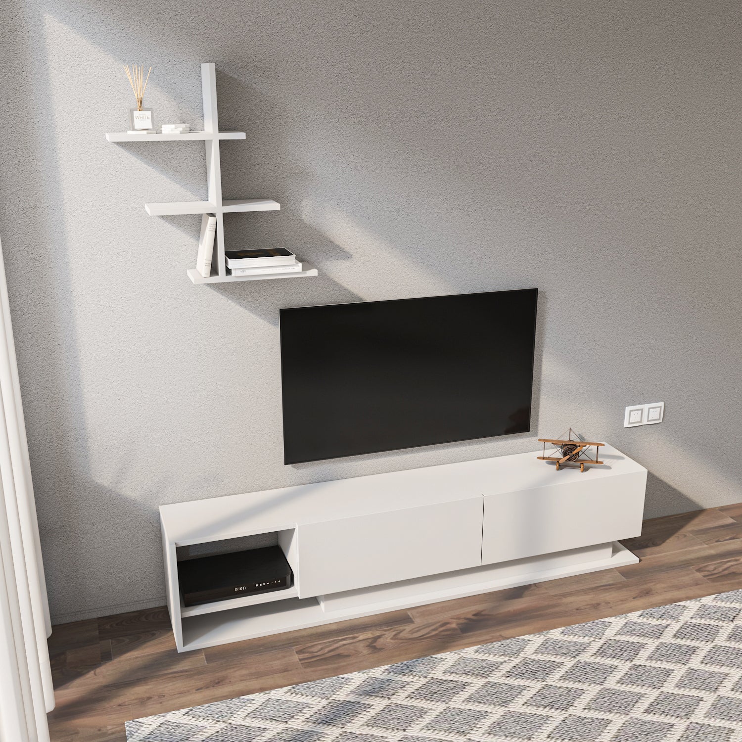 LIZA TV STAND WHITE