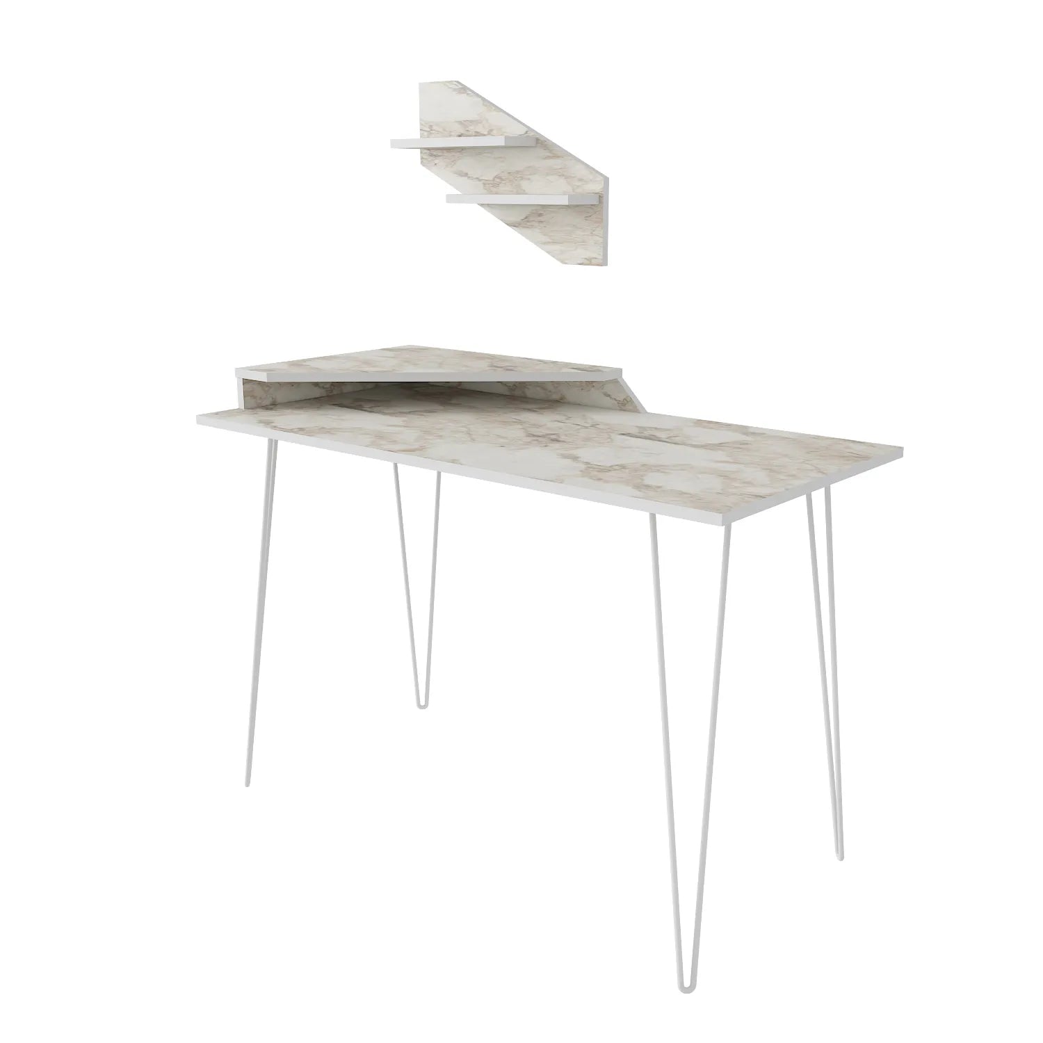 Desalvo 47" Computer Desk with Shelves