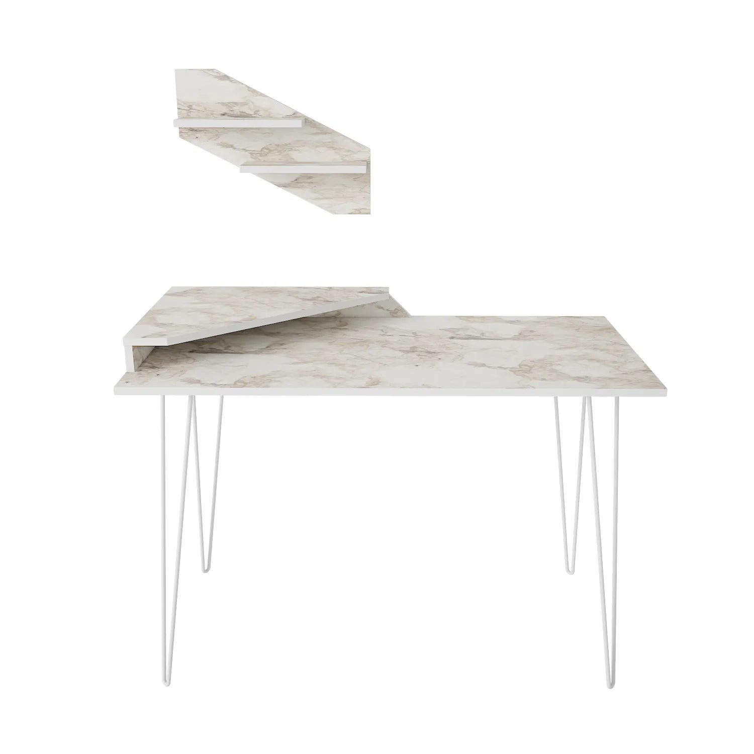 Desalvo 47" Computer Desk with Shelves