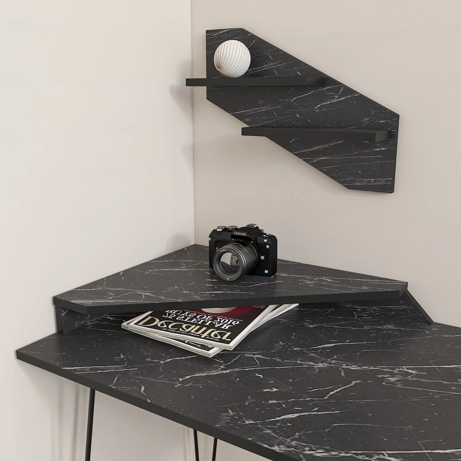 Desalvo 47" Computer Desk with Shelves