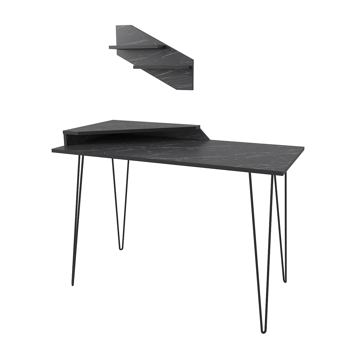 Desalvo 47" Computer Desk with Shelves