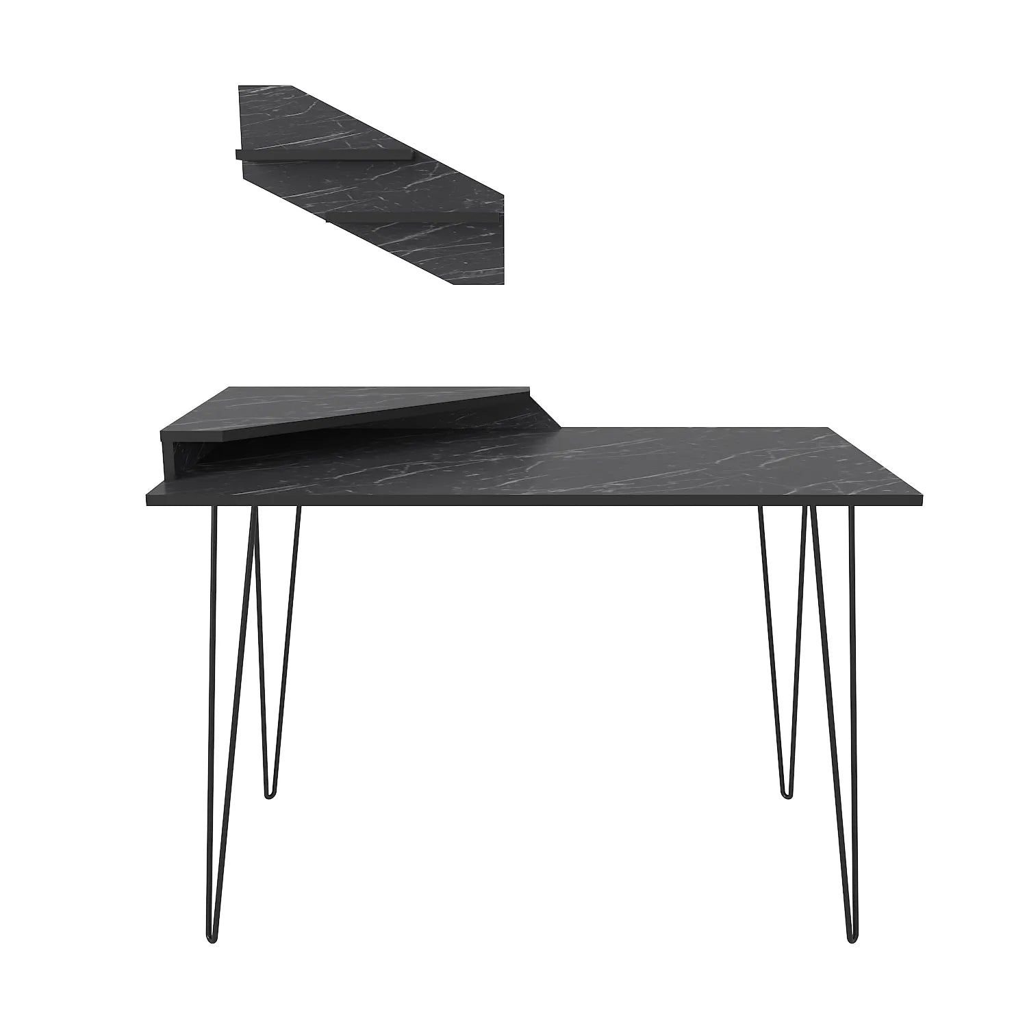 Desalvo 47" Computer Desk with Shelves