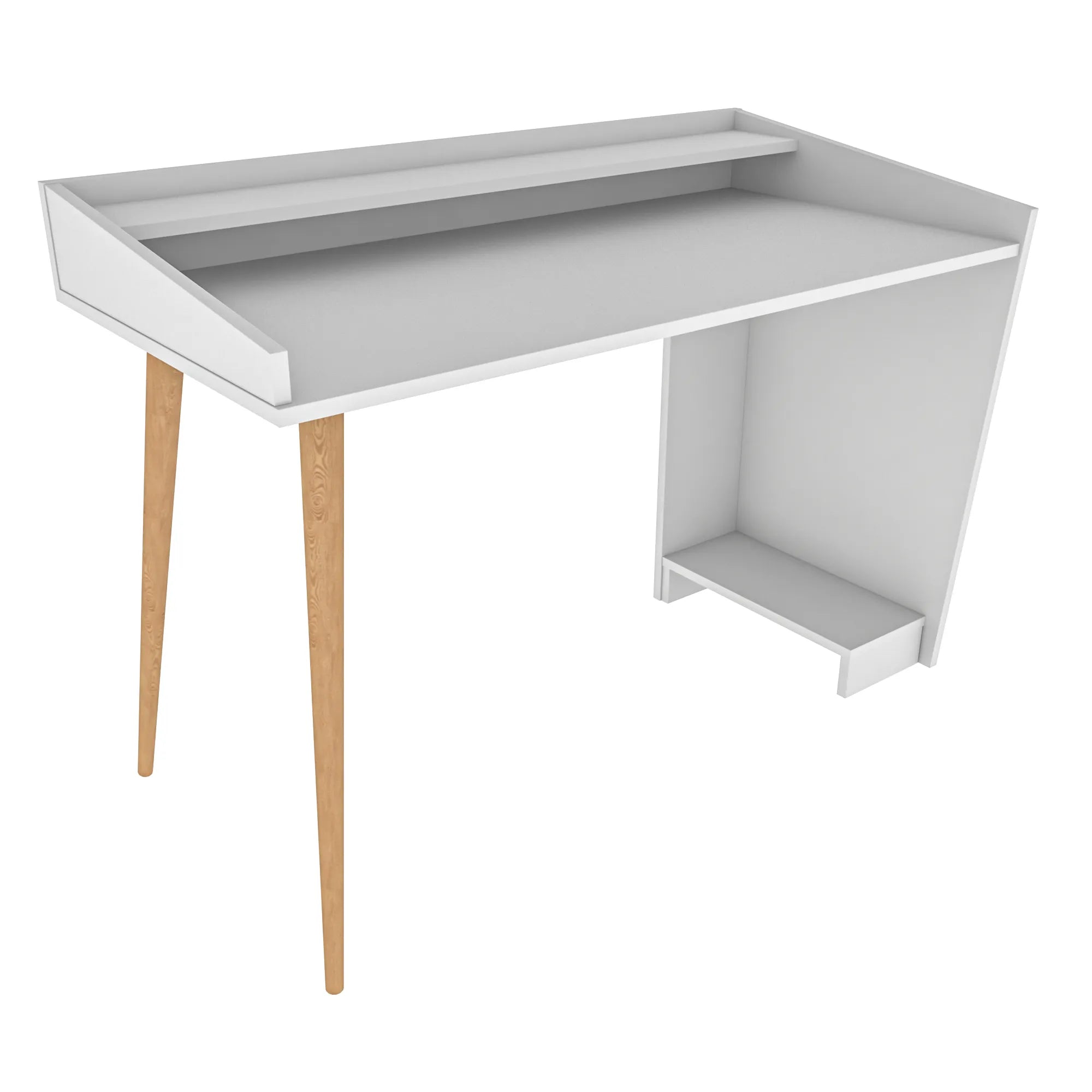 Vanessa 48 inch Wide Computer Desk with Open Shelf Storage