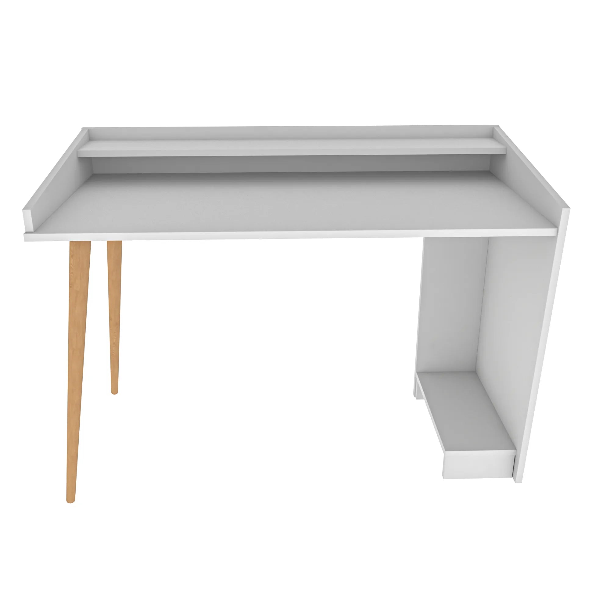 Vanessa 48 inch Wide Computer Desk with Open Shelf Storage