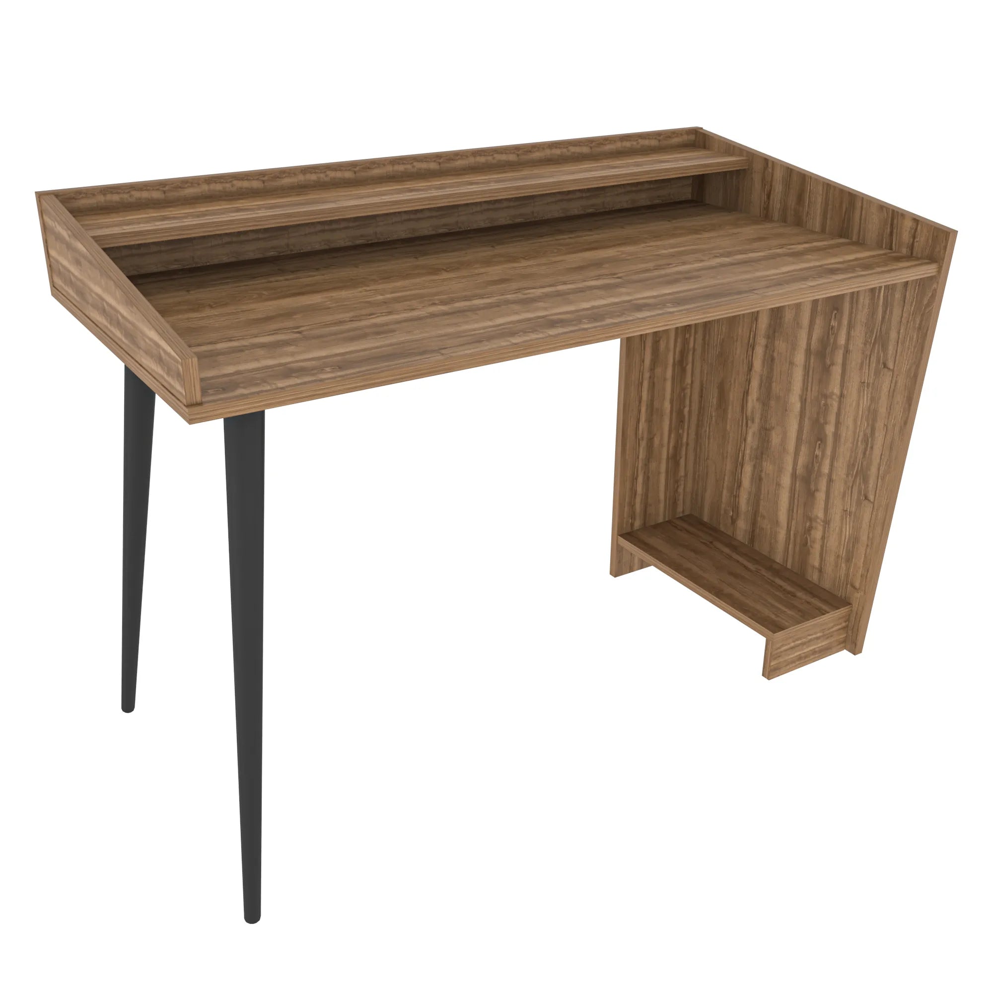 Vanessa 48 inch Wide Computer Desk with Open Shelf Storage